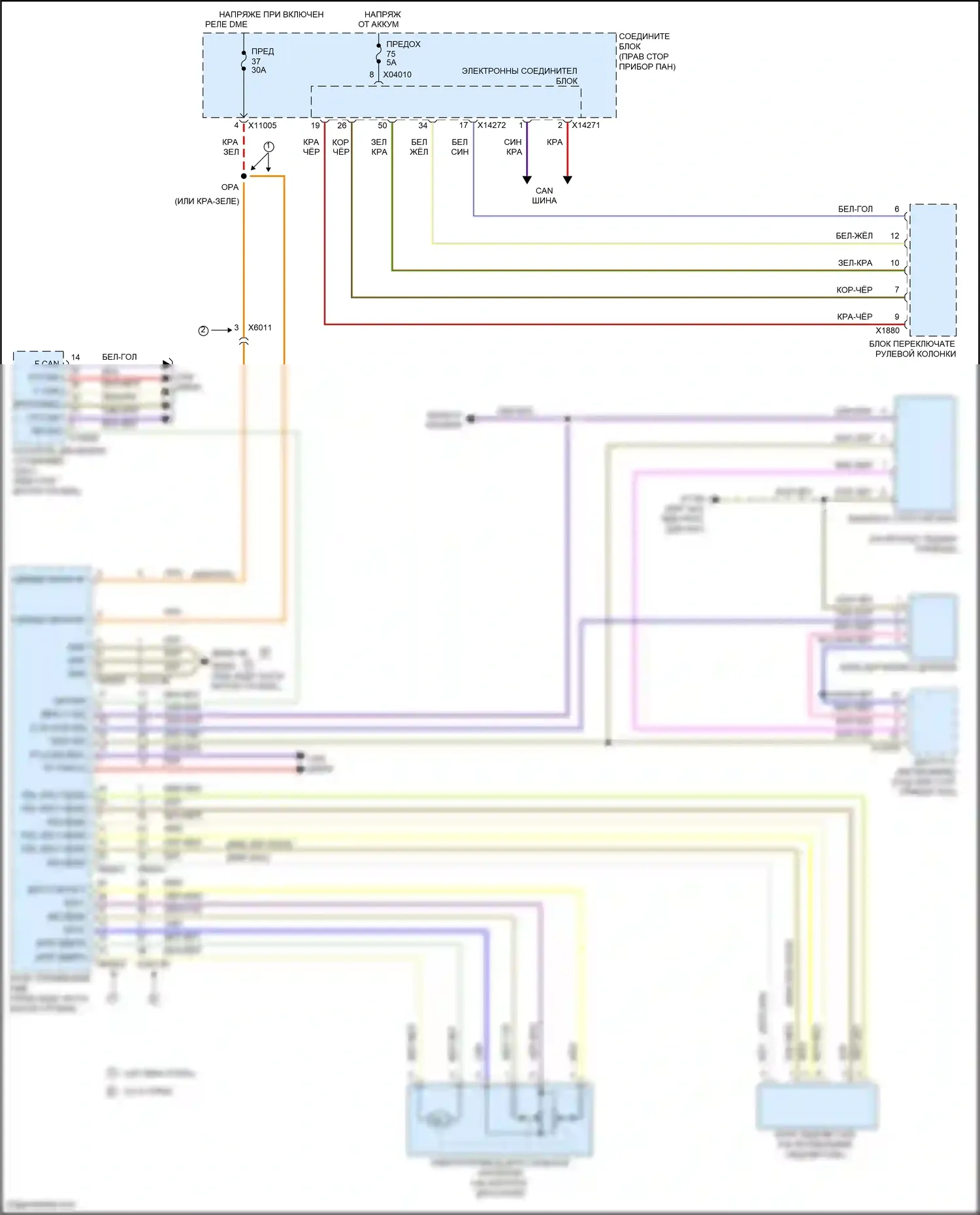 Z4 BMW E89 рестайлинг (2013-2017): Электросхема круиз-контроля 