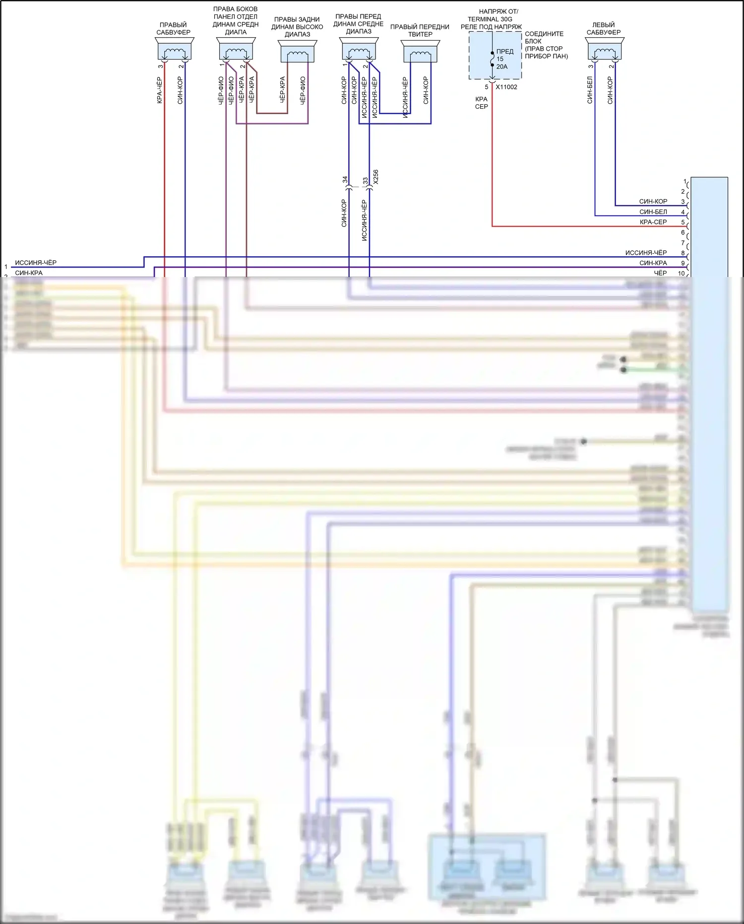 Z4 BMW E89 рестайлинг (2013-2017): Электросхема магнитолы премиум-класса, без cic (2 из 2) 