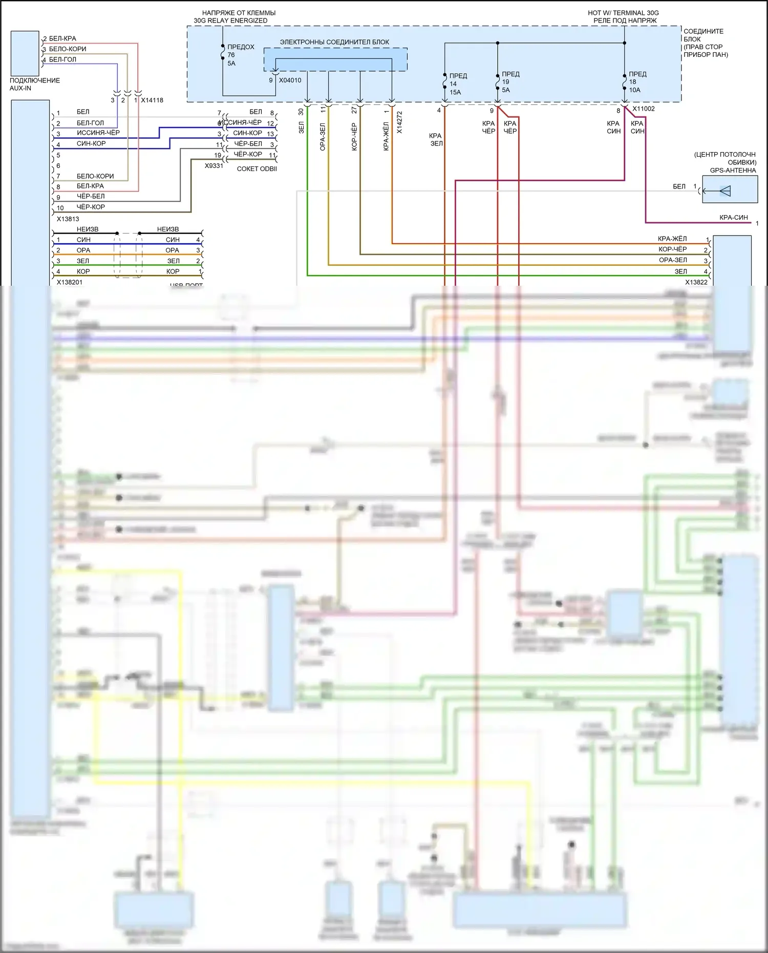 Z4 BMW E89 рестайлинг (2013-2017): Электросхема магнитолы, с cic и top hifi radio (1 из 2) 