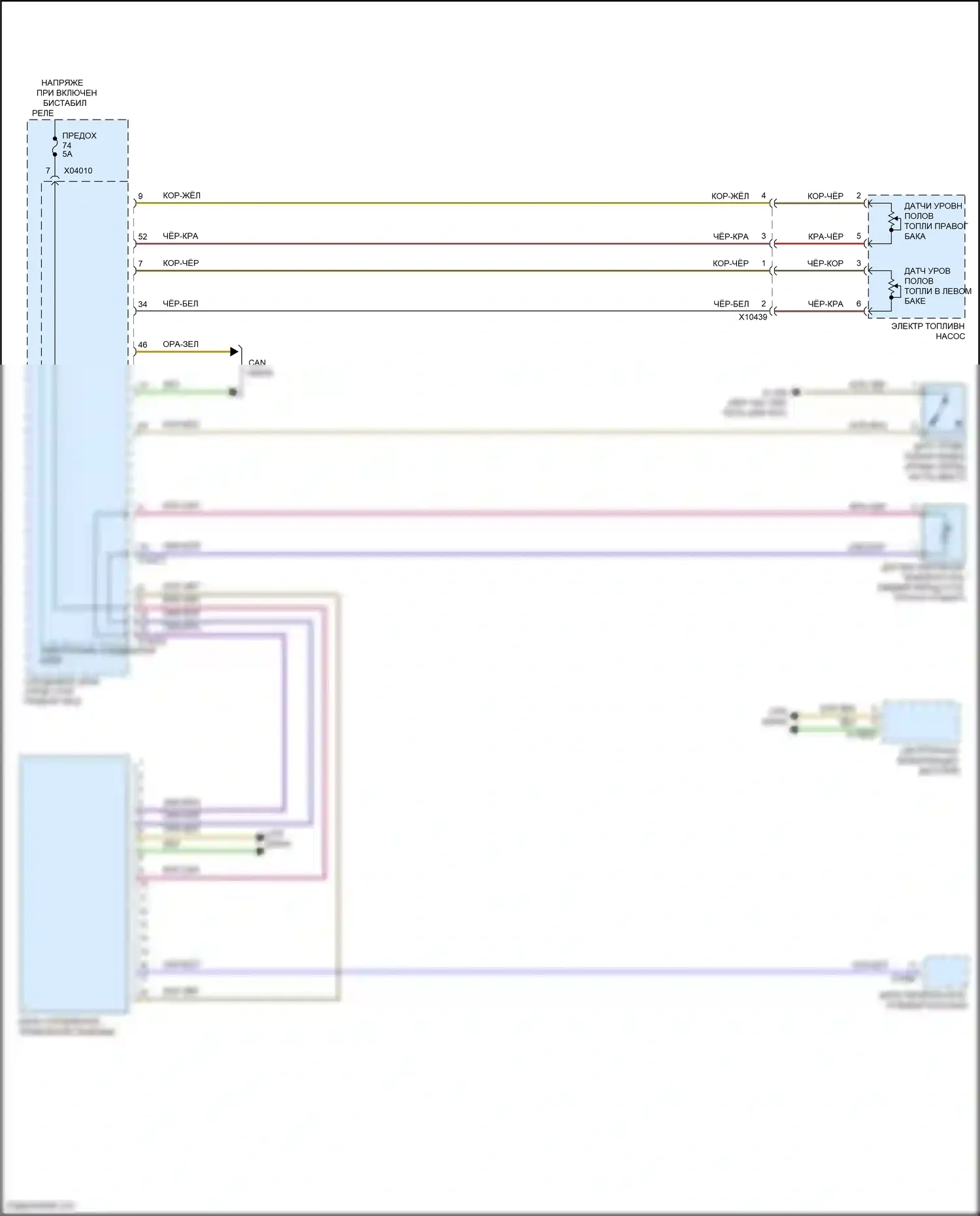 Z4 BMW E89 рестайлинг (2013-2017): Электросхема приборной панели 