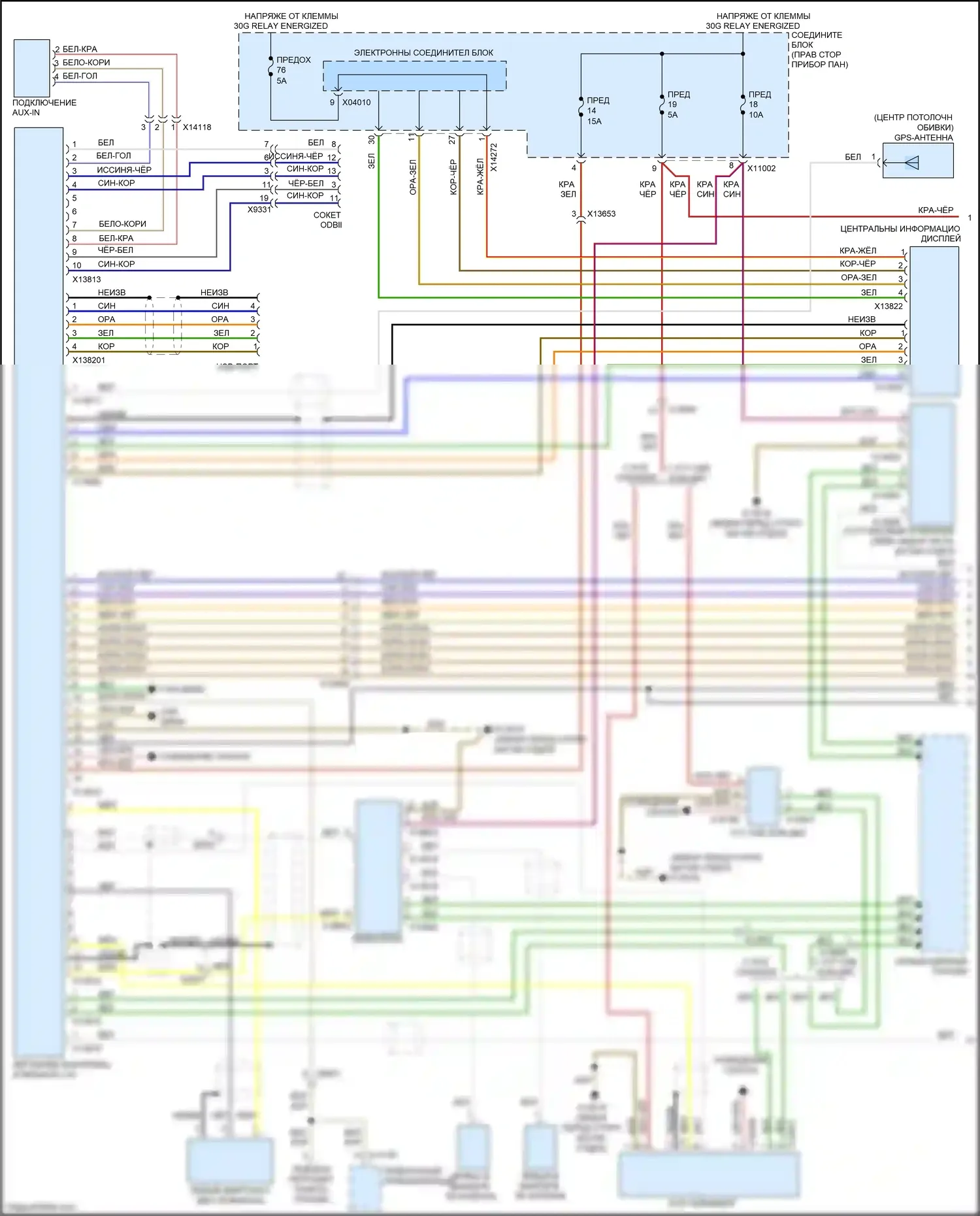 Z4 BMW E89 рестайлинг (2013-2017): Электросхема навигации, с магнитолой cic и hifi (1 из 2) 