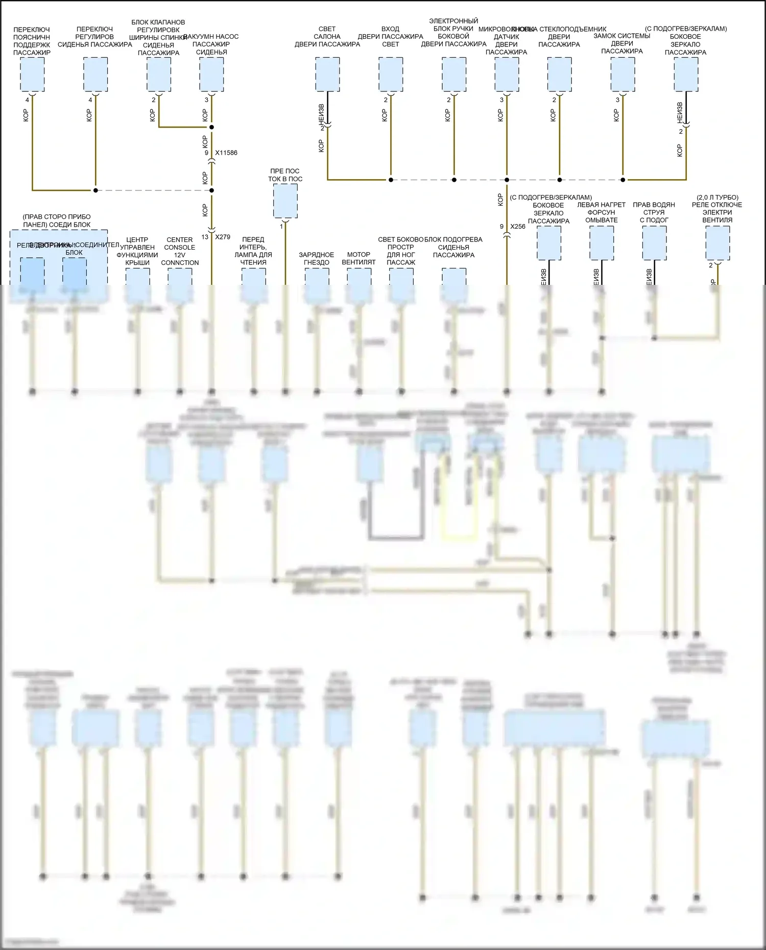 Z4 BMW E89 рестайлинг (2013-2017): Электросхема точек подключения масс (1 из 3) 