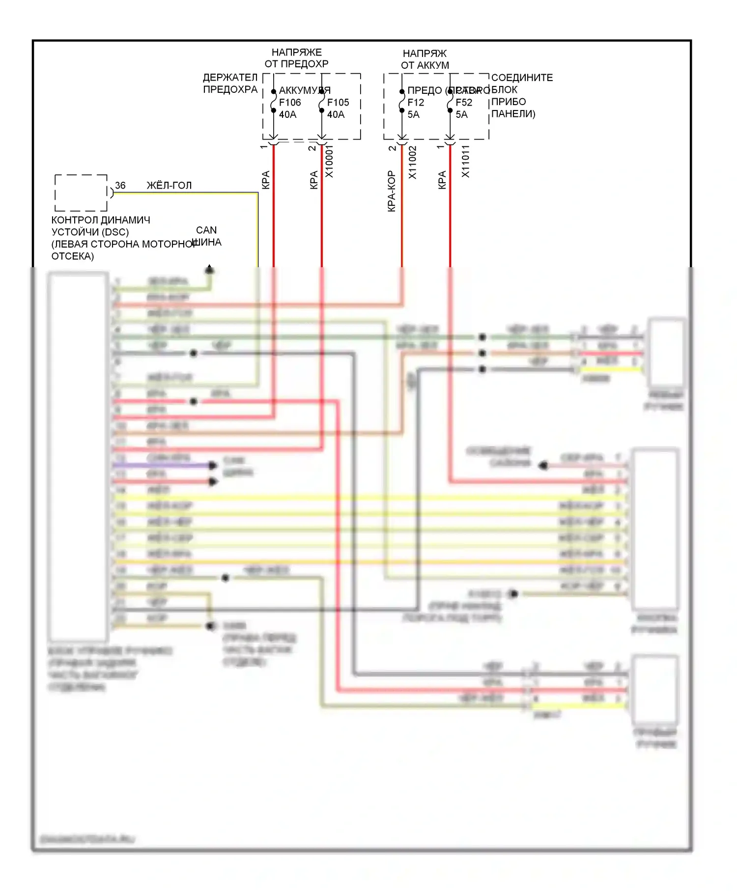 Z4 BMW E89 (2009-2013): Электросхема блокировки селектора 