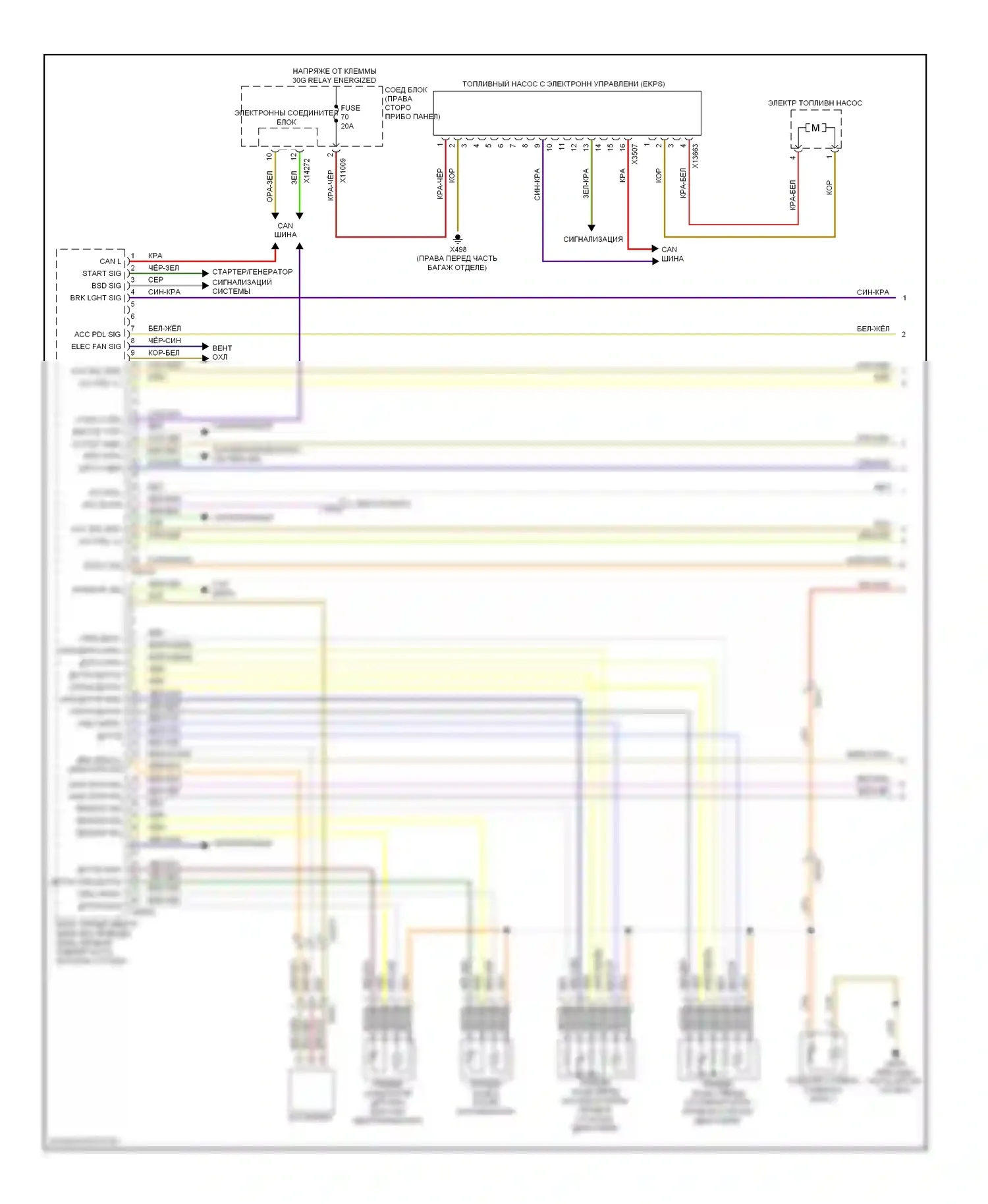 Z4 BMW E89 (2009-2013): Электросхема двигателя 3.0l (1 из 4) 