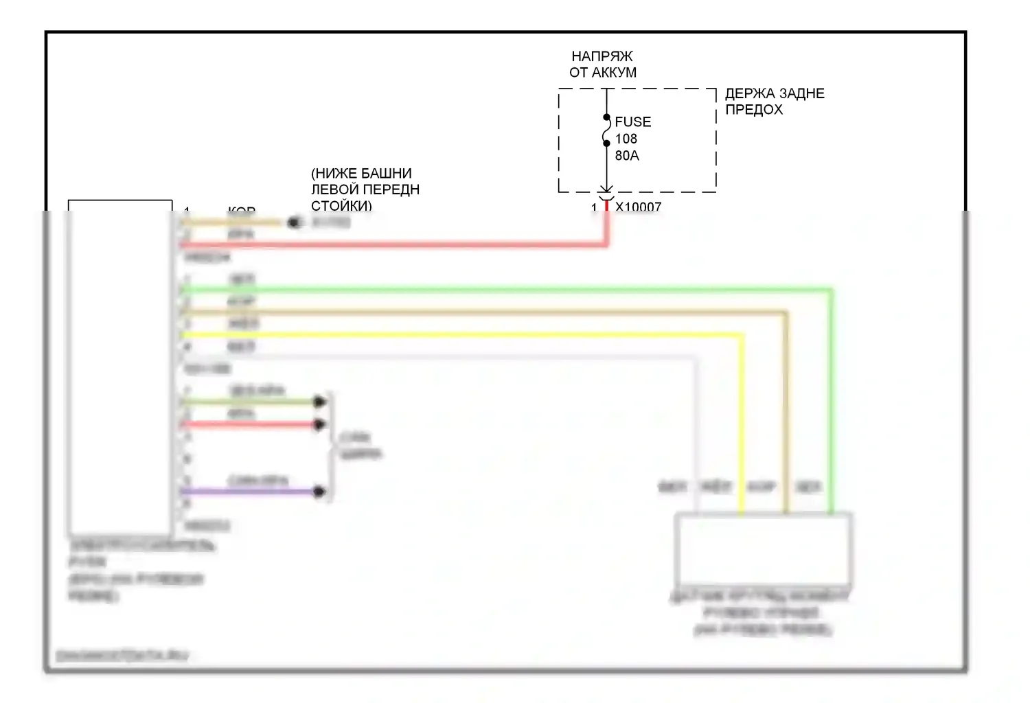Z4 BMW E89 (2009-2013): Электросхема электроусилителя руля 