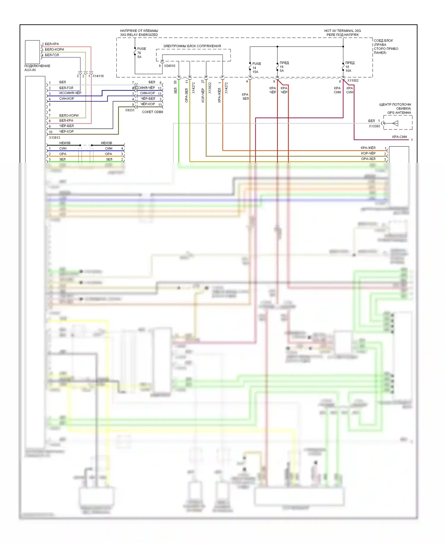 Z4 BMW E89 (2009-2013): Электросхема навигации, верхняя магнитола hifi (1 из 2) 