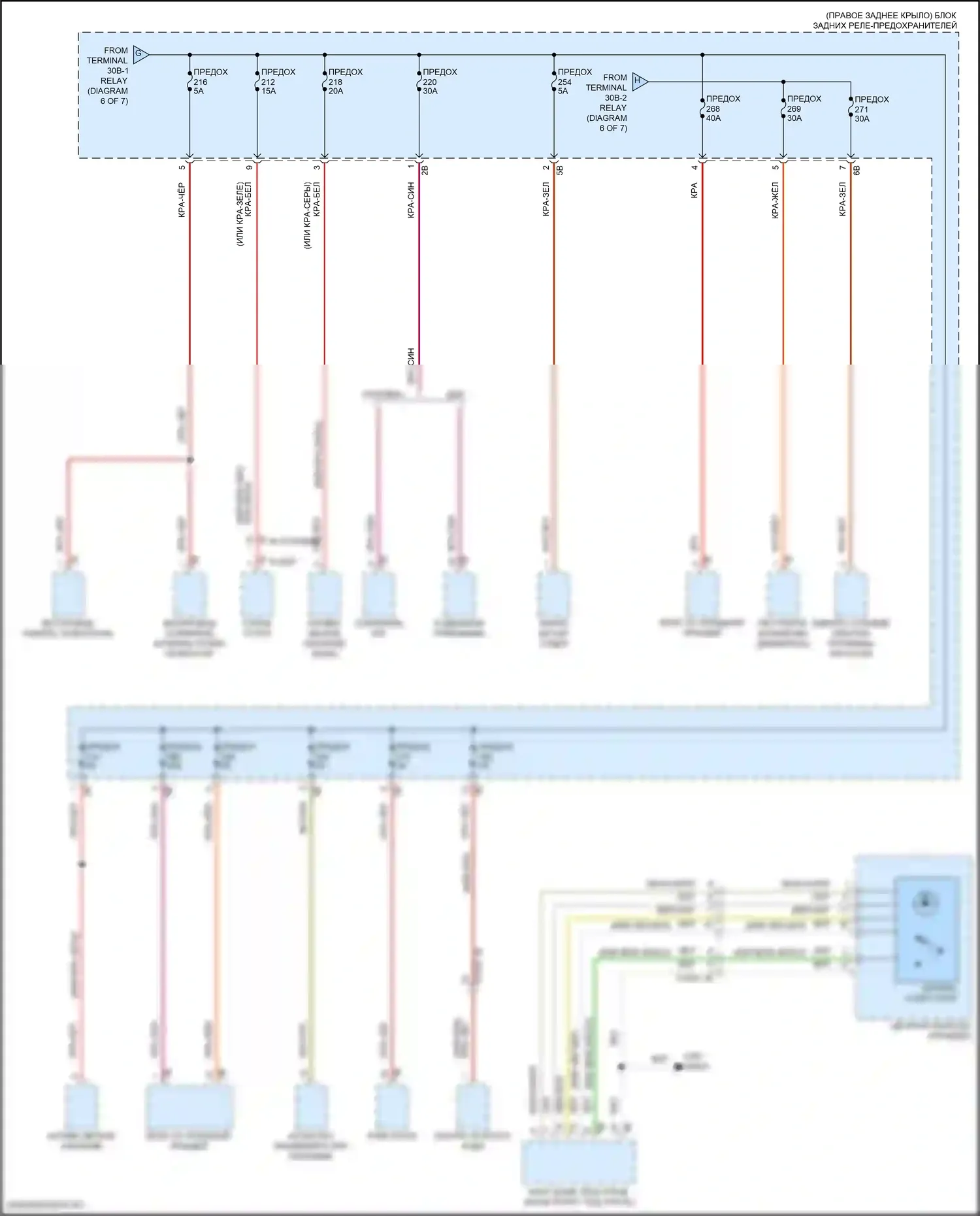 Z4 BMW G29 рестайлинг (2022-2024): Электросхема блока предохранителей реле (7 из 7) 