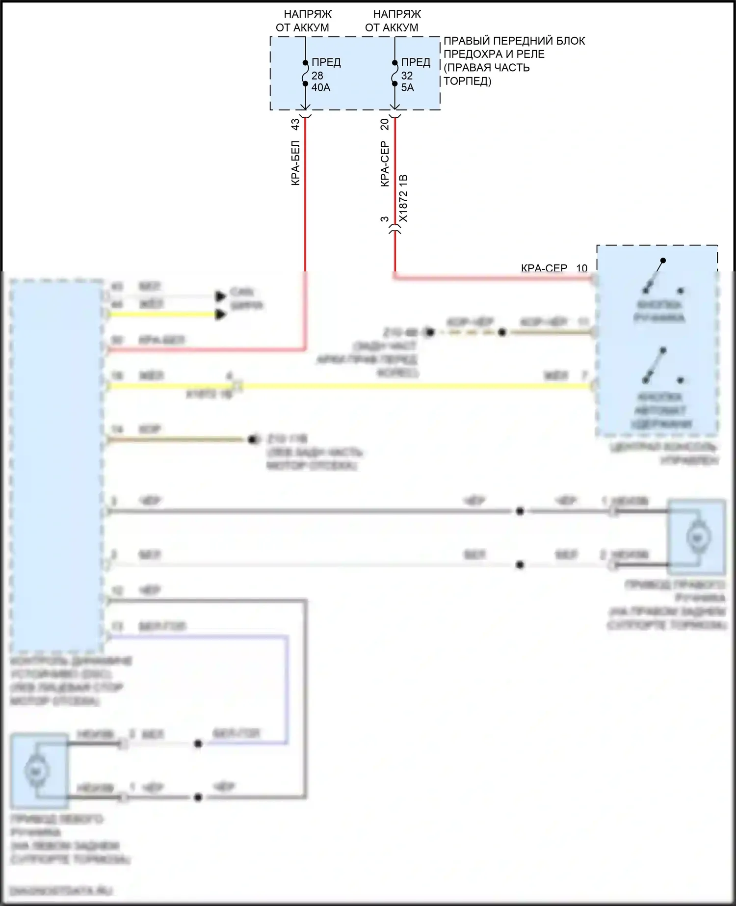 Z4 BMW G29 рестайлинг (2022-2024): Электросхема блокировки селектора 