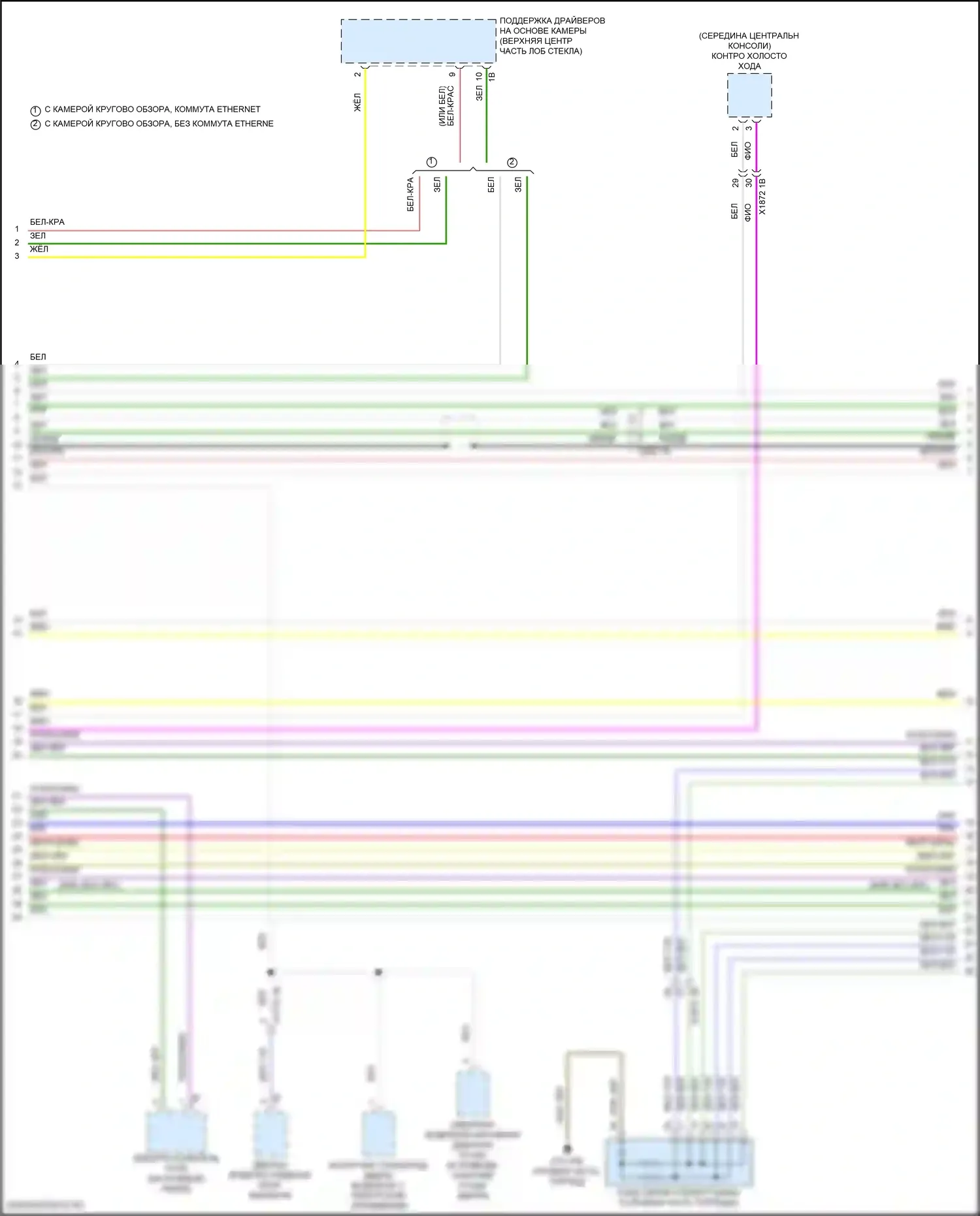 Z4 BMW G29 рестайлинг (2022-2024): Электросхема шины высокого/низкого уровня (2 из 7) 
