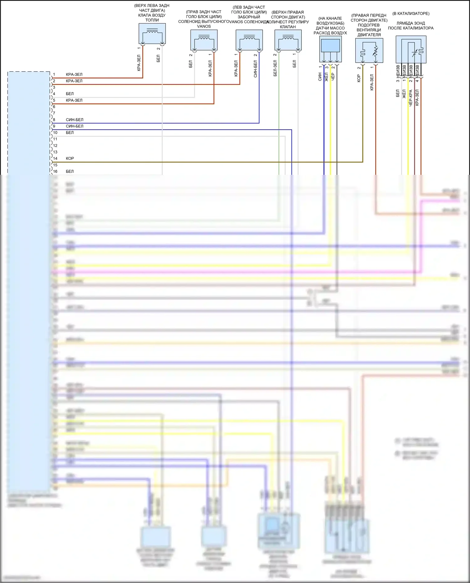 Z4 BMW G29 рестайлинг (2022-2024): Электросхема двигателя 2.0л турбо (1 из 6) 
