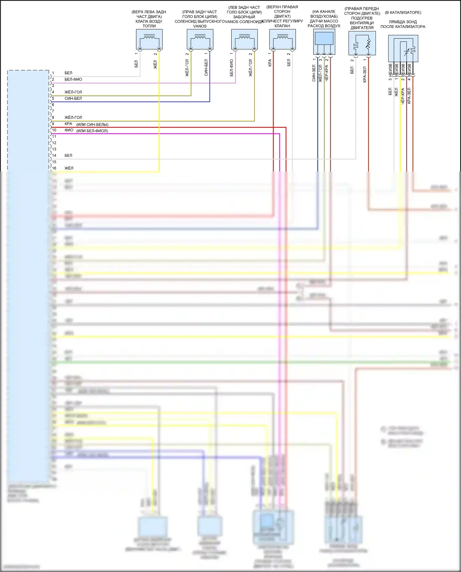 Z4 BMW G29 рестайлинг (2022-2024): Электросхема двигателя 3,0л турбо (1 из 6) 