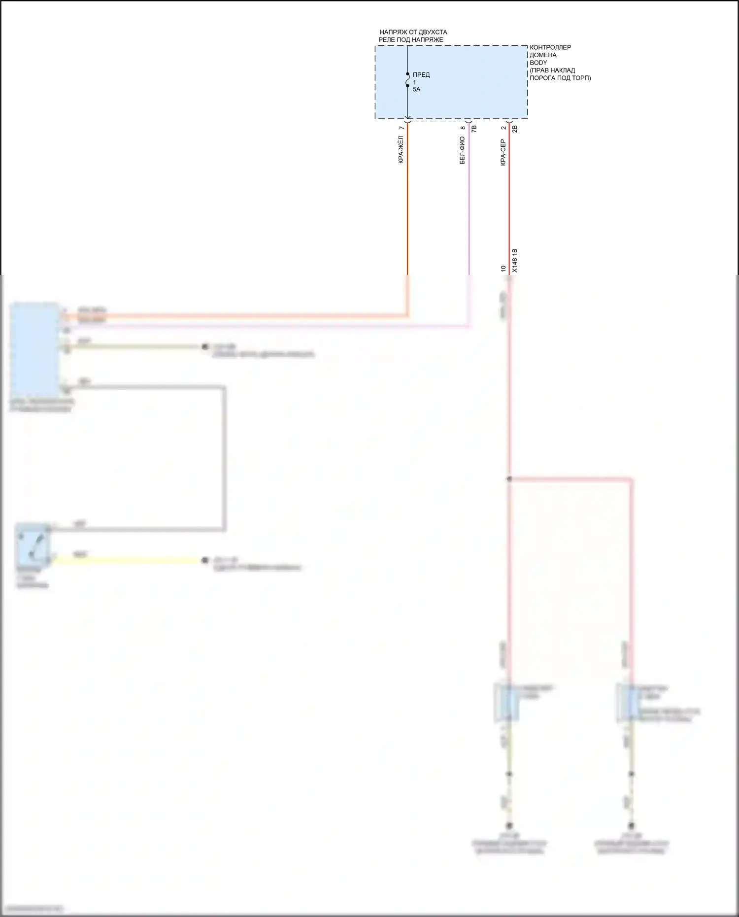 Z4 BMW G29 рестайлинг (2022-2024): Электросхема клаксона 