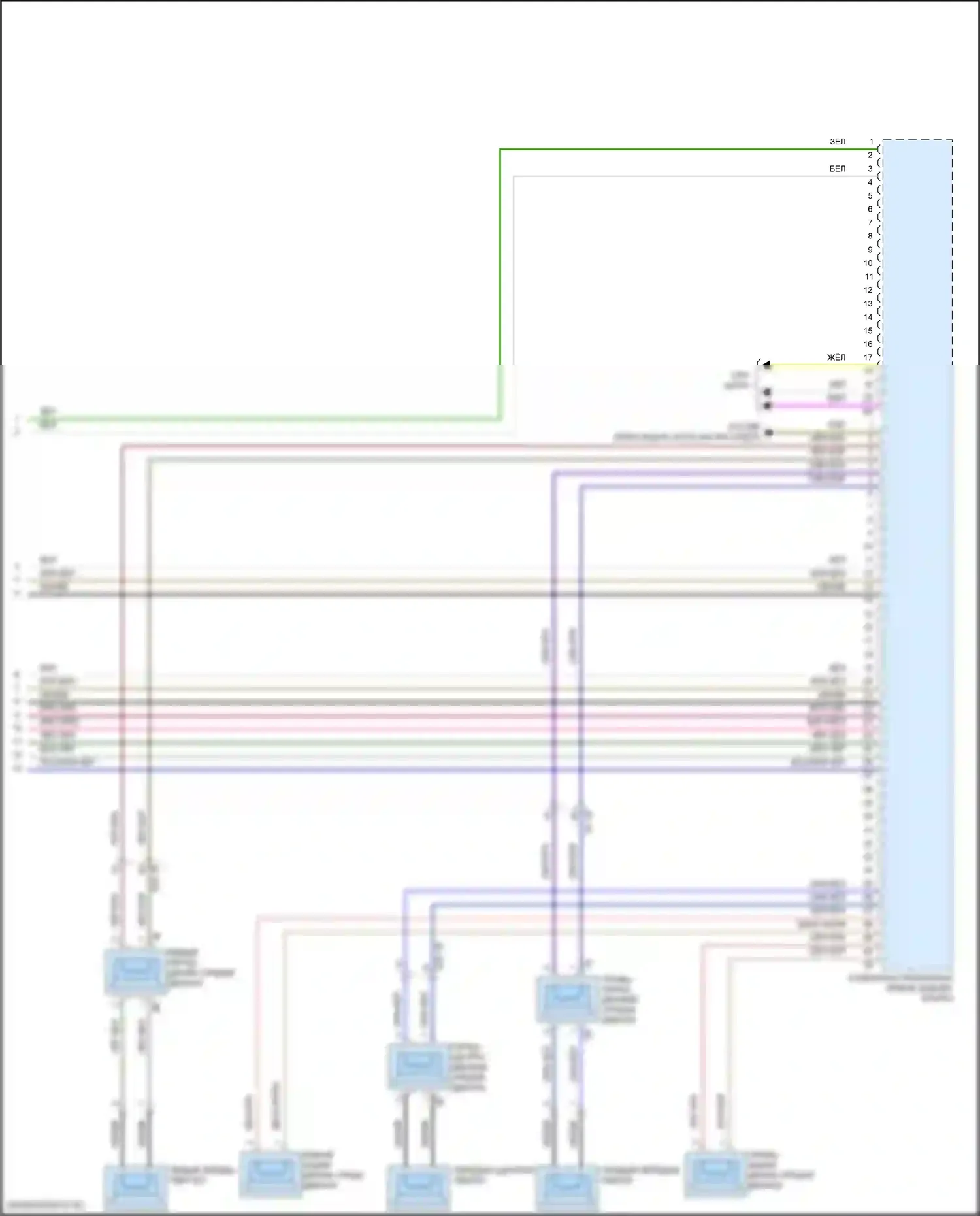 Z4 BMW G29 рестайлинг (2022-2024): Электросхема аудиоблока приемника, средний уровень (4 из 4) 