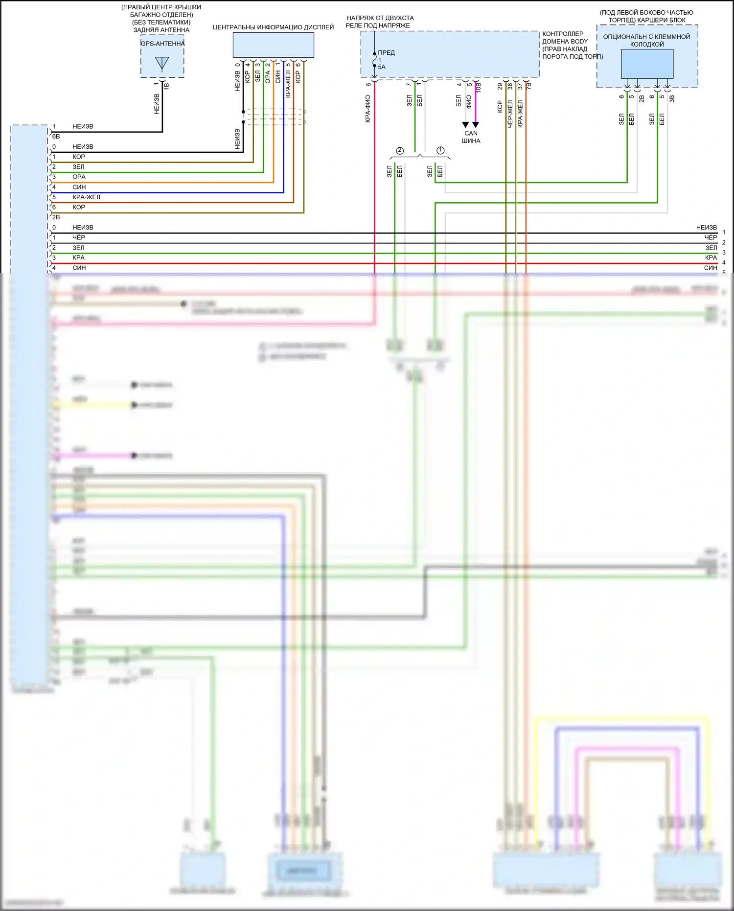 Z4 BMW G29 рестайлинг (2022-2024): Электросхема аудиоблока приемника, высокий уровень (1 из 4) 