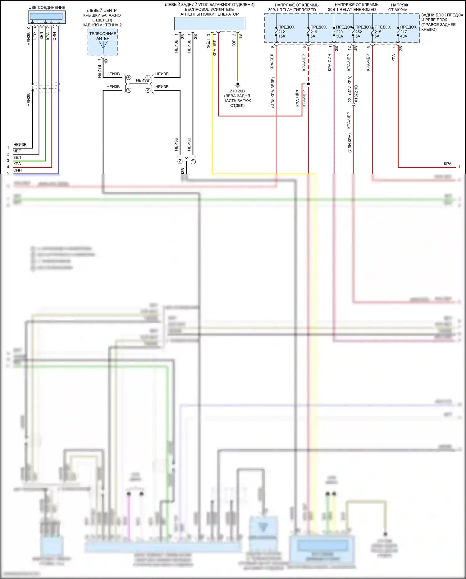Z4 BMW G29 рестайлинг (2022-2024): Электросхема аудиоблока приемника, высокий уровень (2 из 4) 