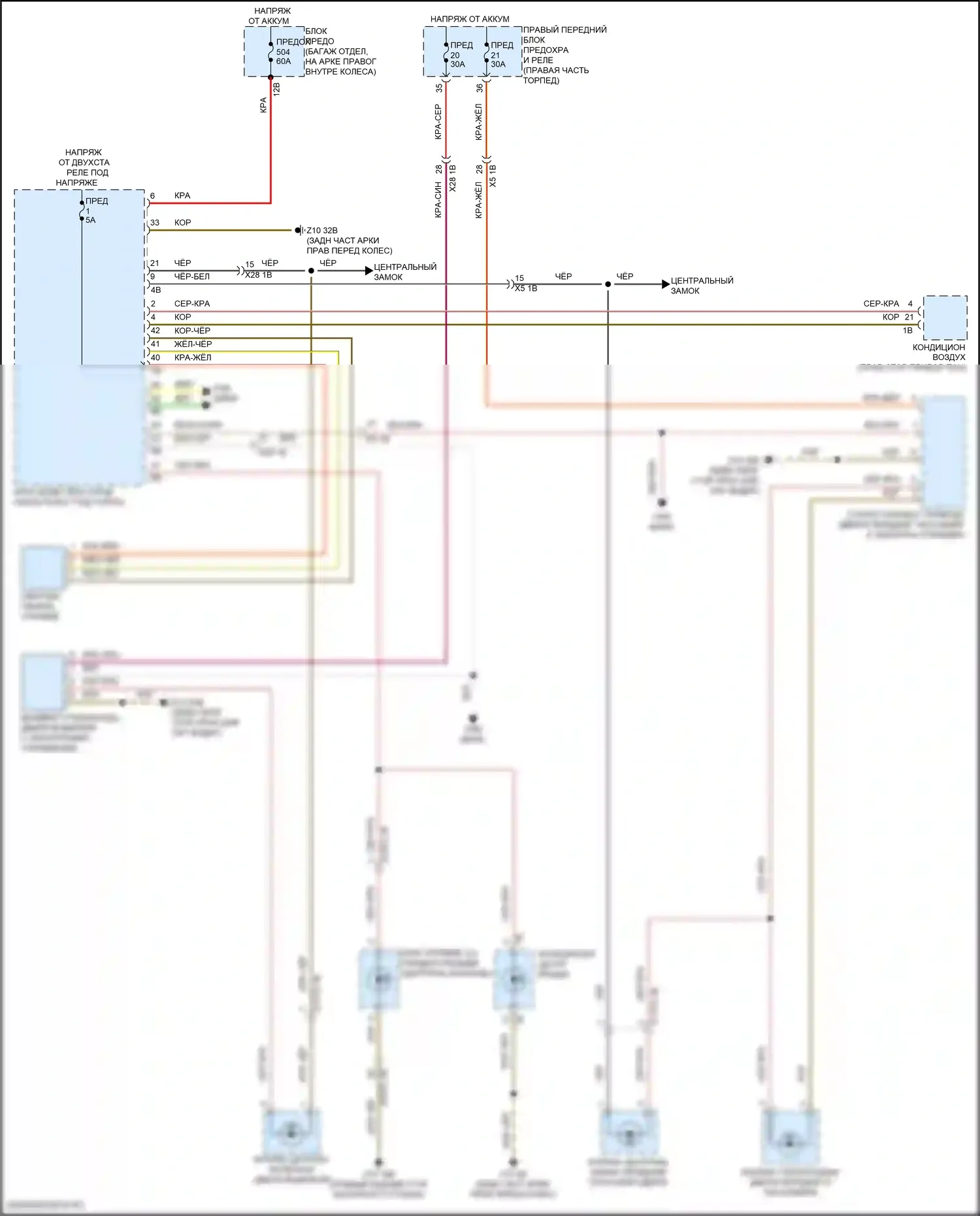 Z4 BMW G29 рестайлинг (2022-2024): Электросхема подсветки приборной панели 