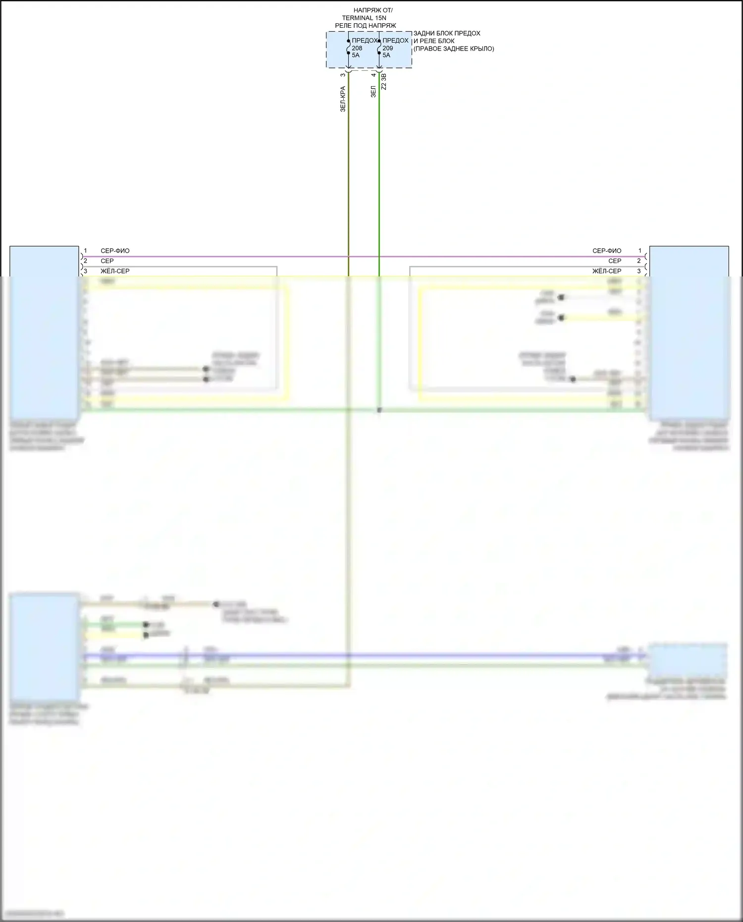 Z4 BMW G29 рестайлинг (2022-2024): Электросхема мониторинга в слепой зоне 