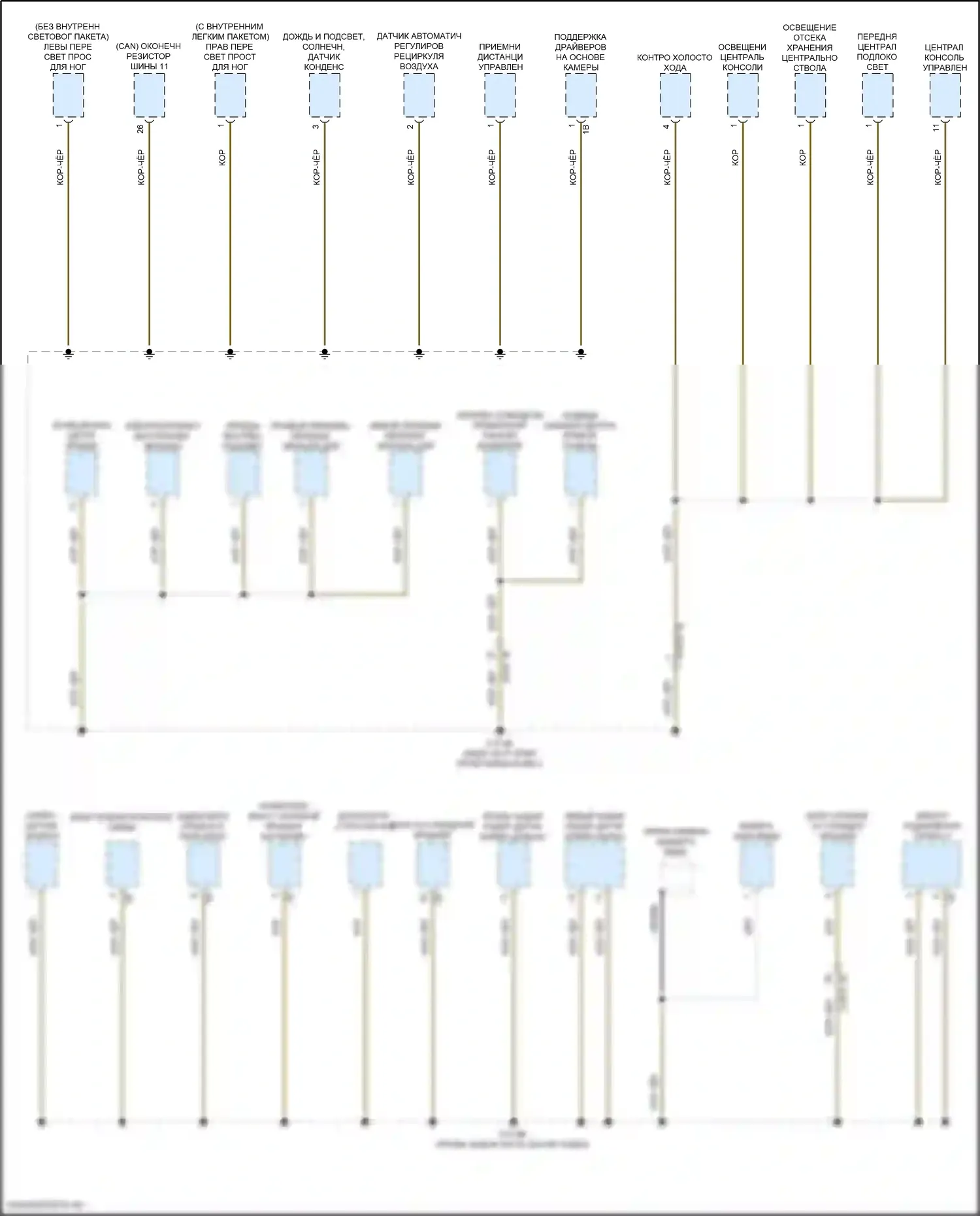Z4 BMW G29 рестайлинг (2022-2024): Электросхема точек подключения масс (1 из 5) 