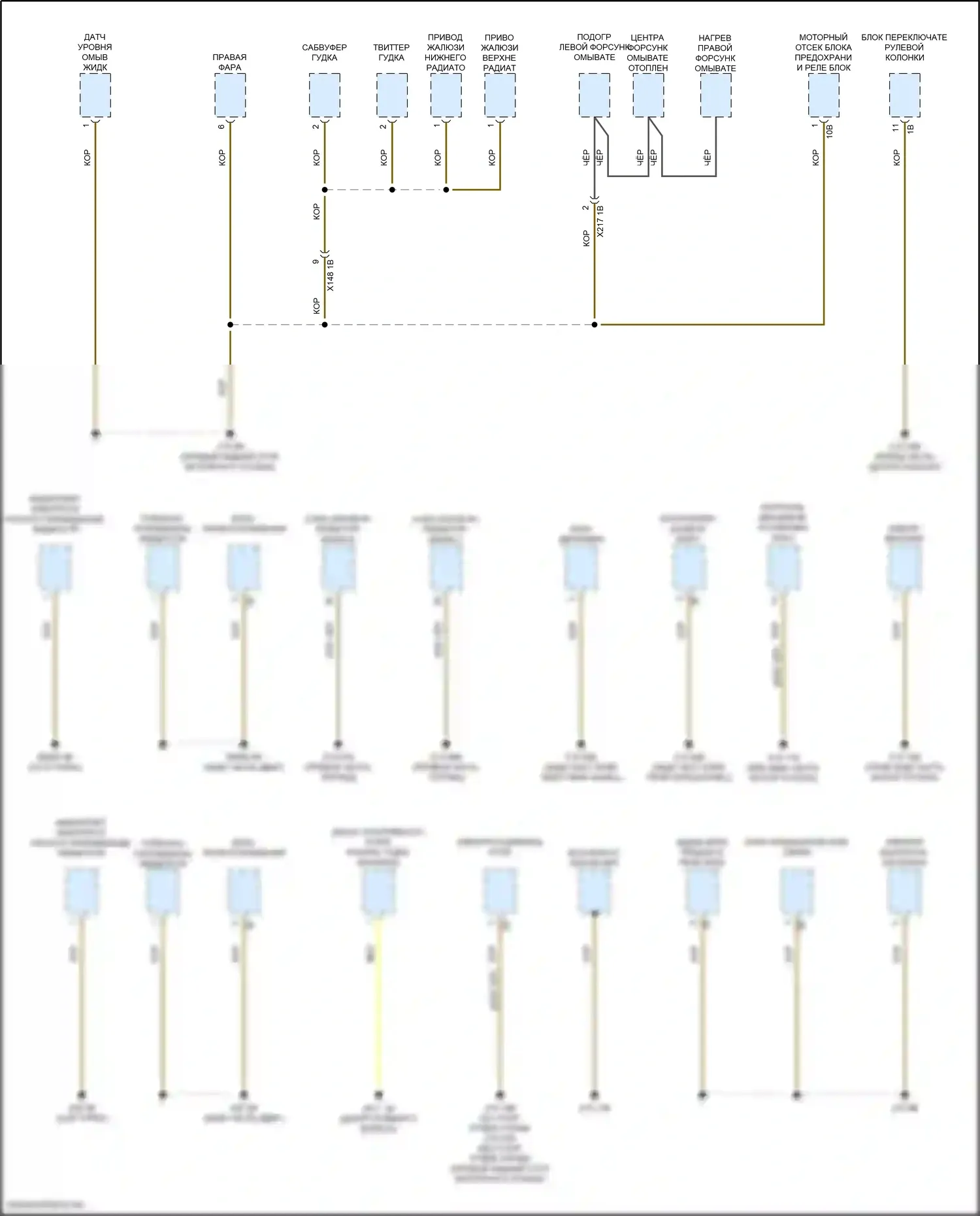 Z4 BMW G29 рестайлинг (2022-2024): Электросхема точек подключения масс (5 из 5) 