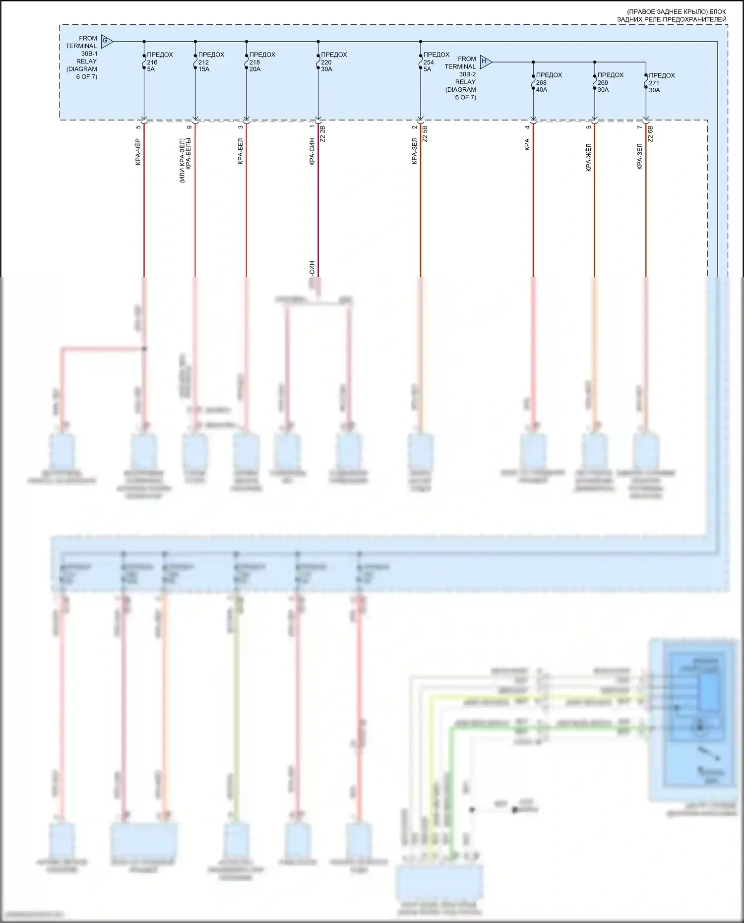 Z4 BMW G29 (2018-2022): Электросхема блока предохранителей реле (7 из 7) 