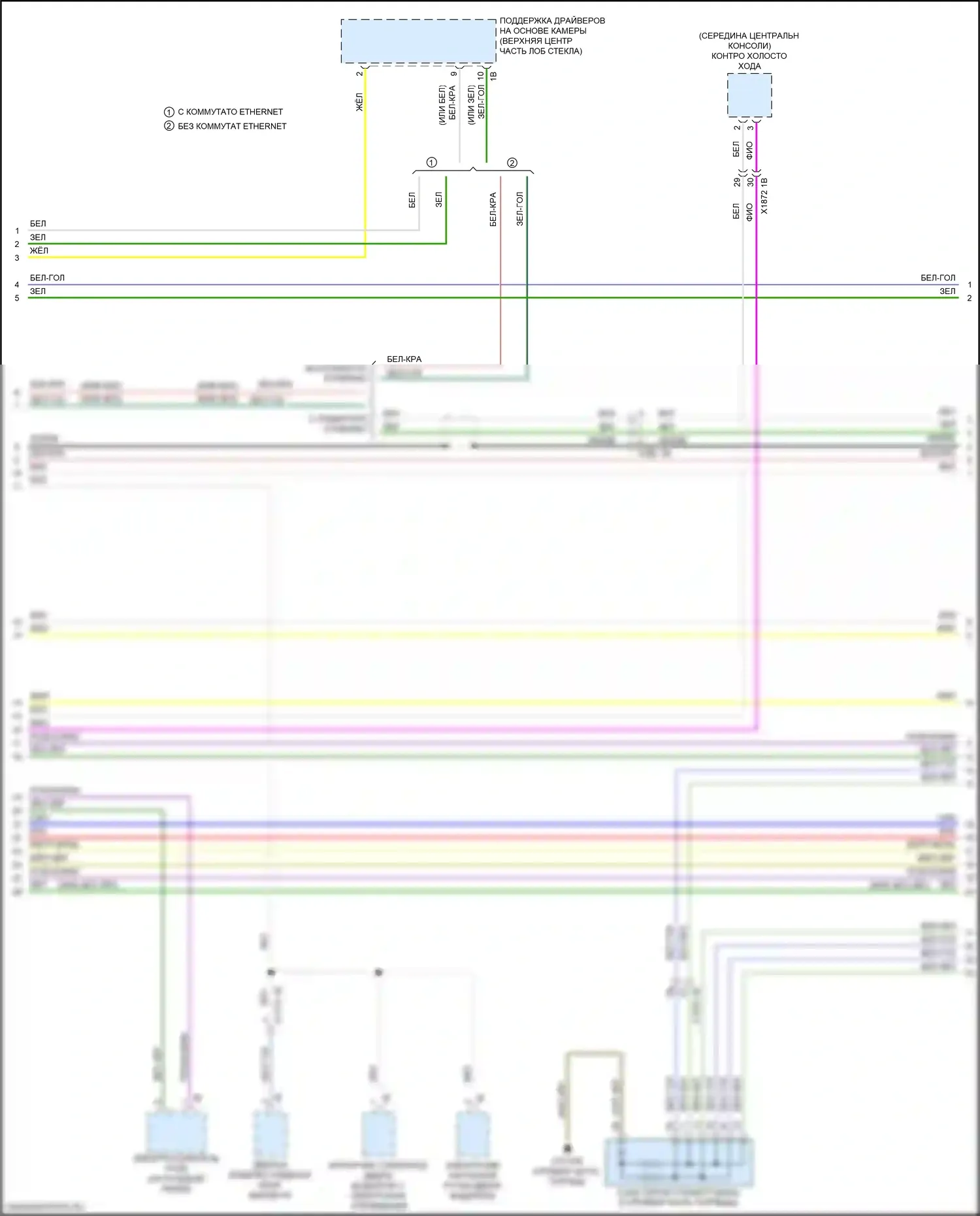 Z4 BMW G29 (2018-2022): Электросхема шины высокого/низкого уровня (2 из 7) 