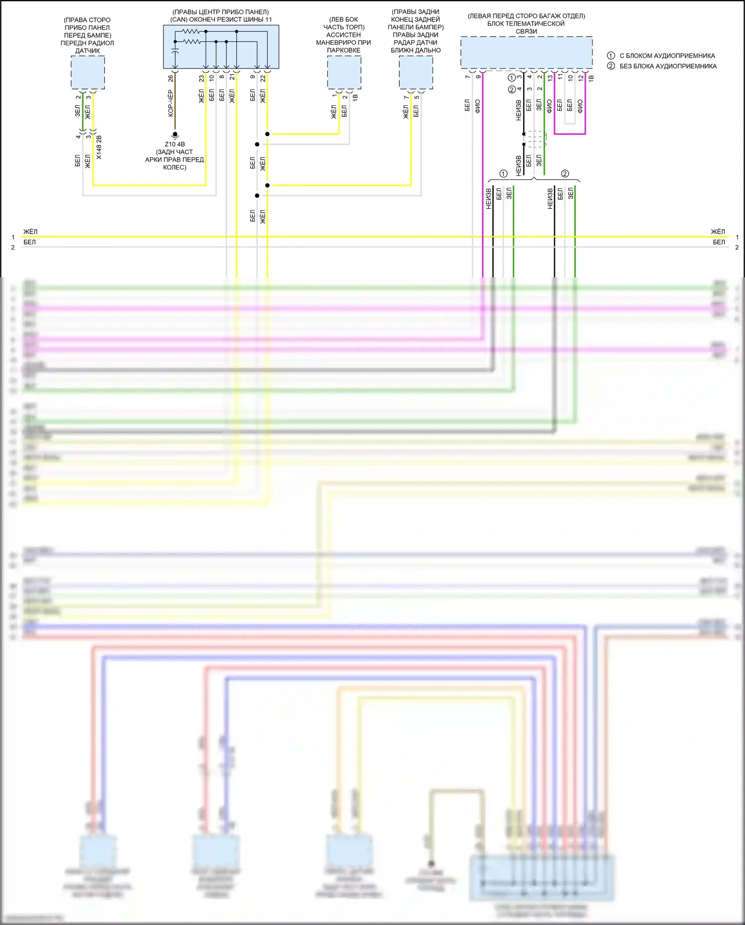 Z4 BMW G29 (2018-2022): Электросхема шины высокого/низкого уровня (5 из 7) 