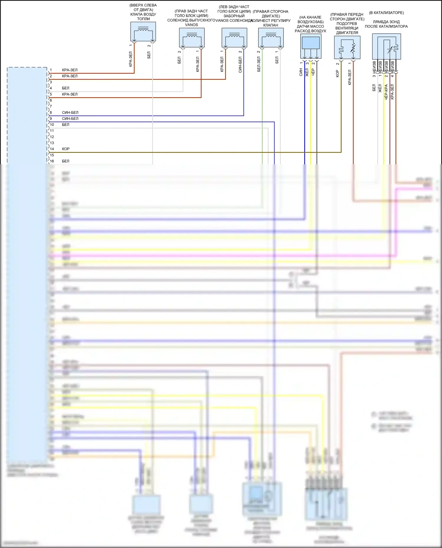 Z4 BMW G29 (2018-2022): Электросхема двигателя 2.0л турбо (1 из 6) 