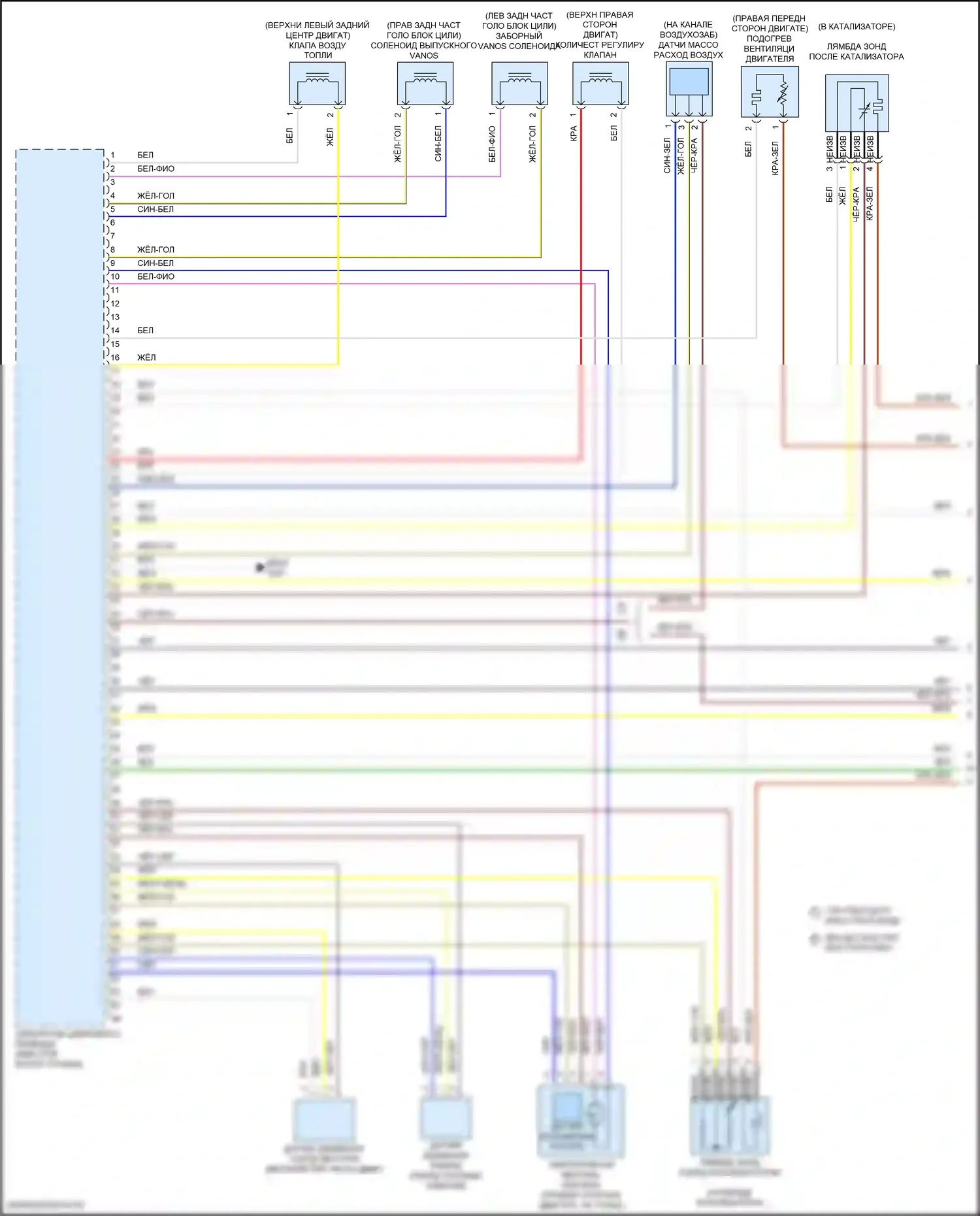 Z4 BMW G29 (2018-2022): Электросхема двигателя 3,0л турбо (1 из 6) 