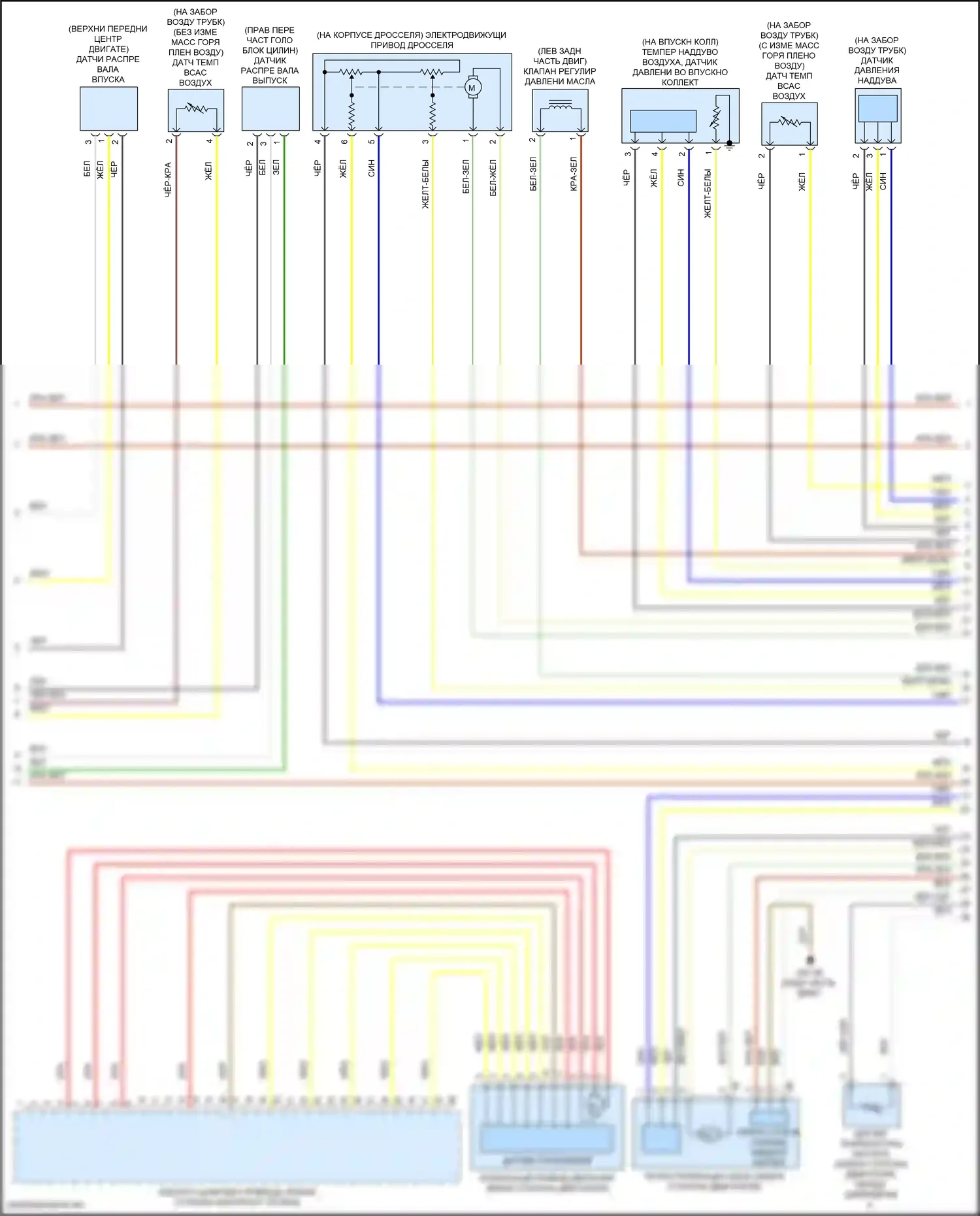 Z4 BMW G29 (2018-2022): Электросхема двигателя 3,0л турбо (2 из 6) 