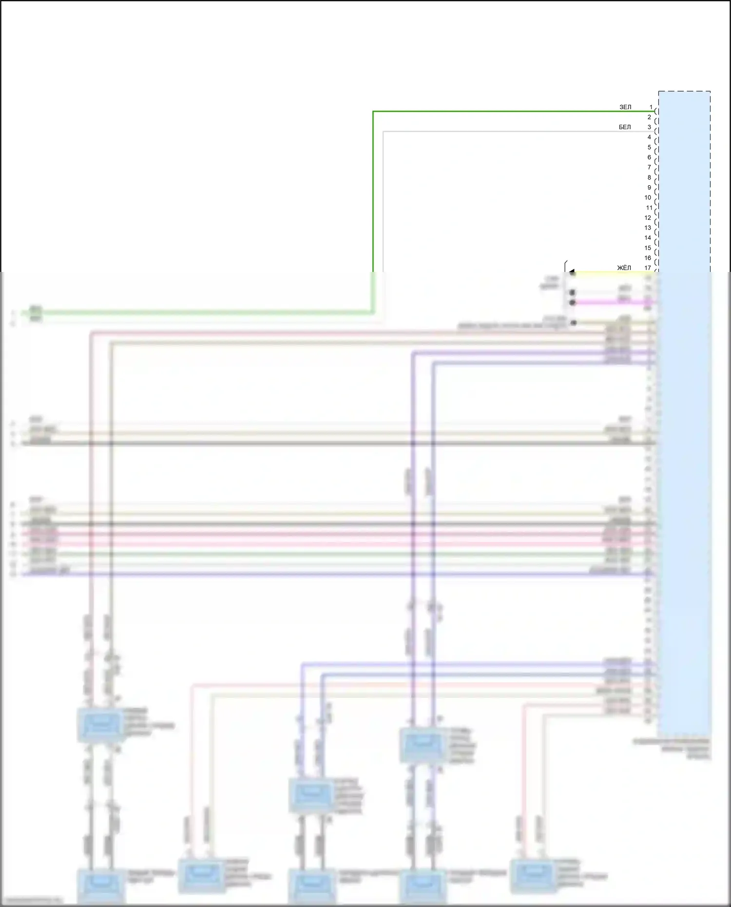 Z4 BMW G29 (2018-2022): Электросхема аудиоблока приемника, средний уровень (4 из 4) 