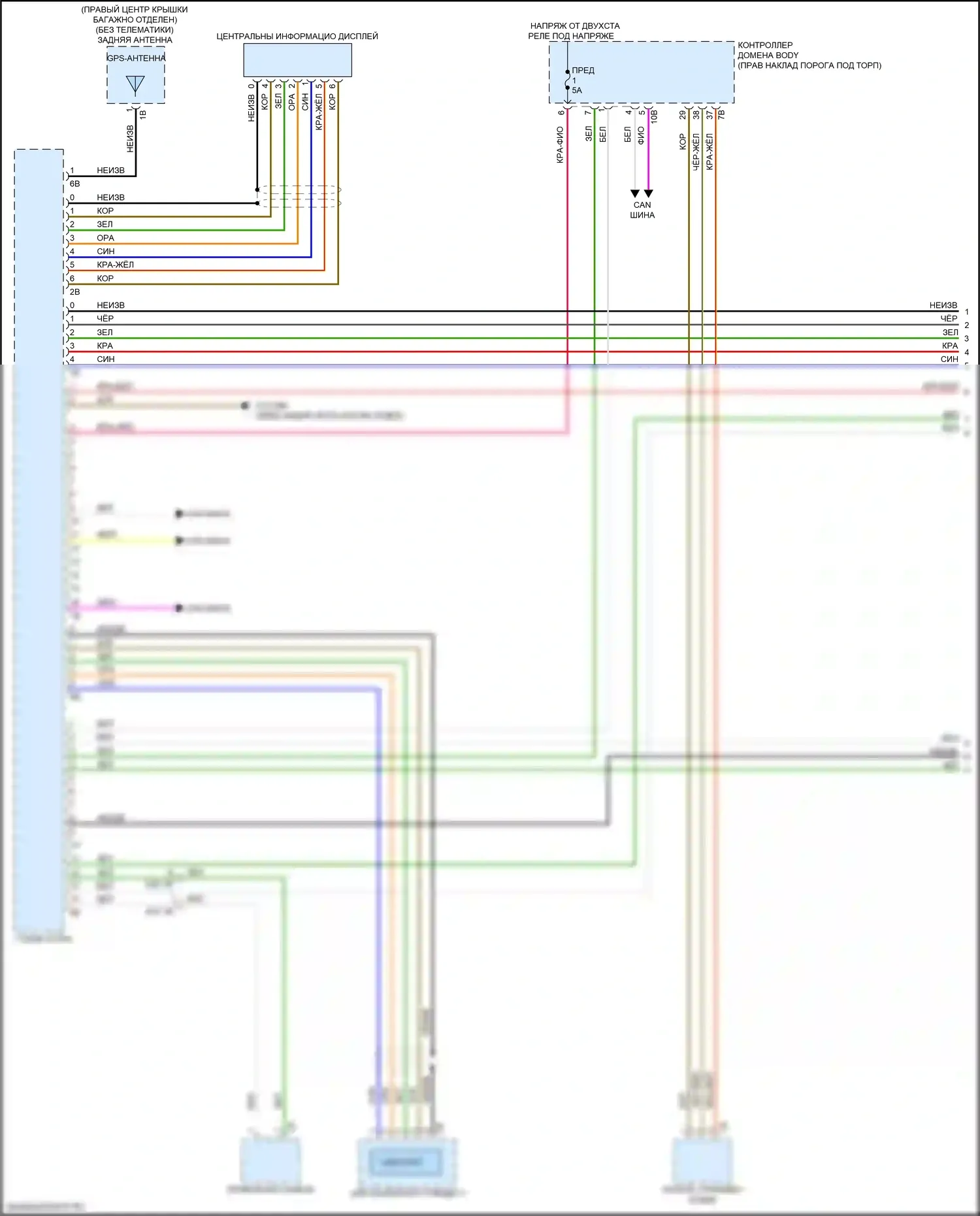 Z4 BMW G29 (2018-2022): Электросхема аудиоблока приемника, высокий уровень (1 из 4) 