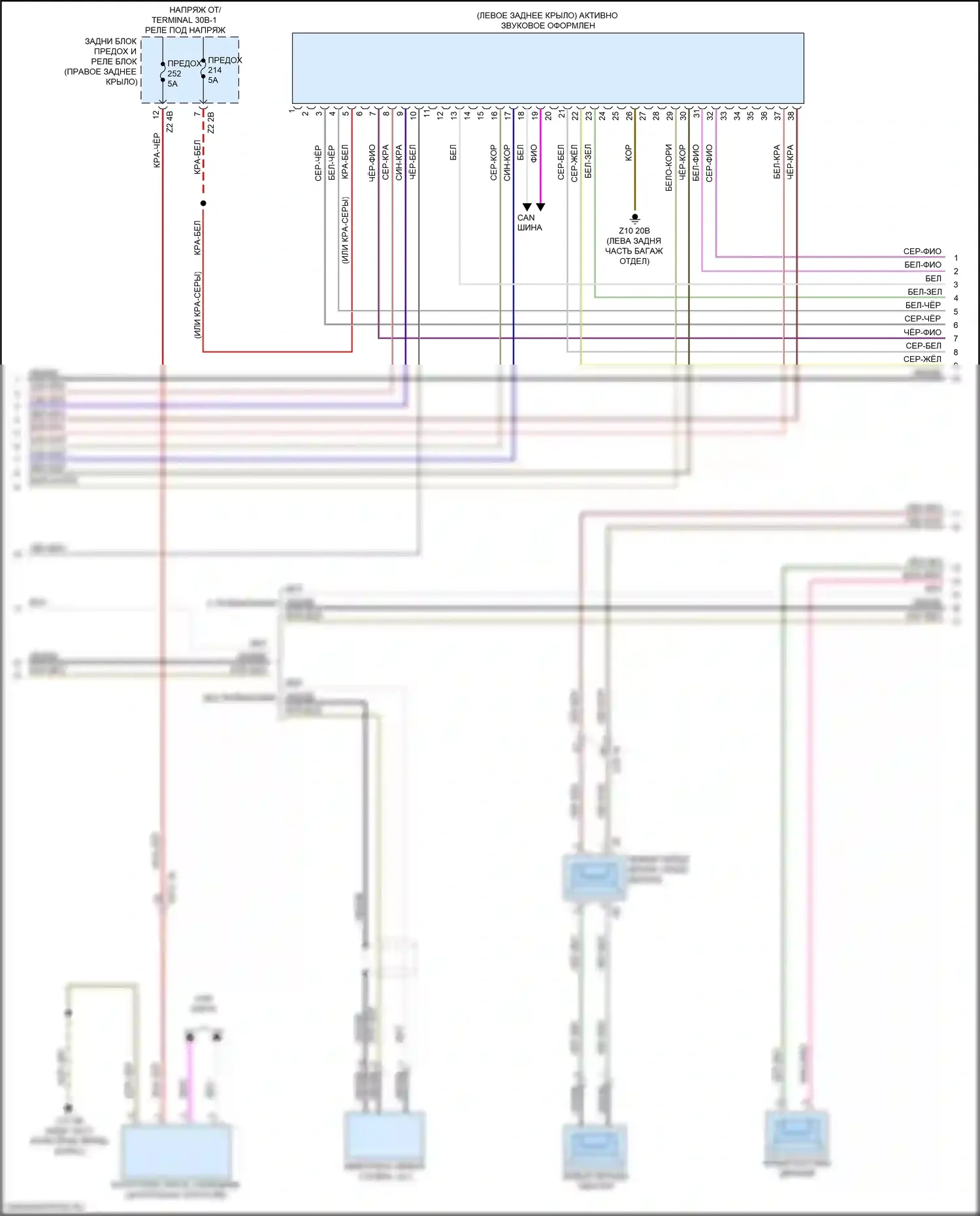 Z4 BMW G29 (2018-2022): Hifi электросхема магнитолы, с активным звуковым оформлением (2 из 5) 