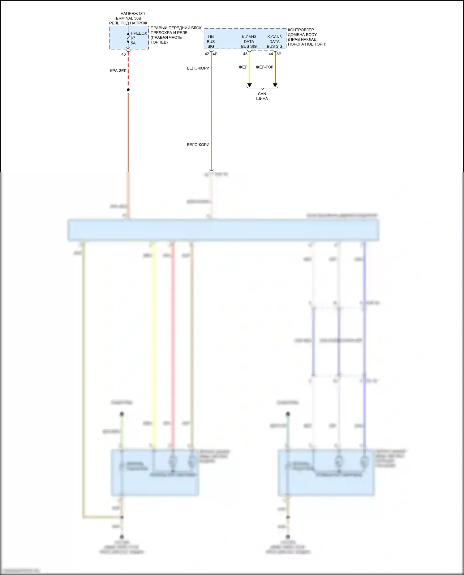 Z4 BMW G29 (2018-2022): Электросхема памяти зеркал, без функции lin bus 