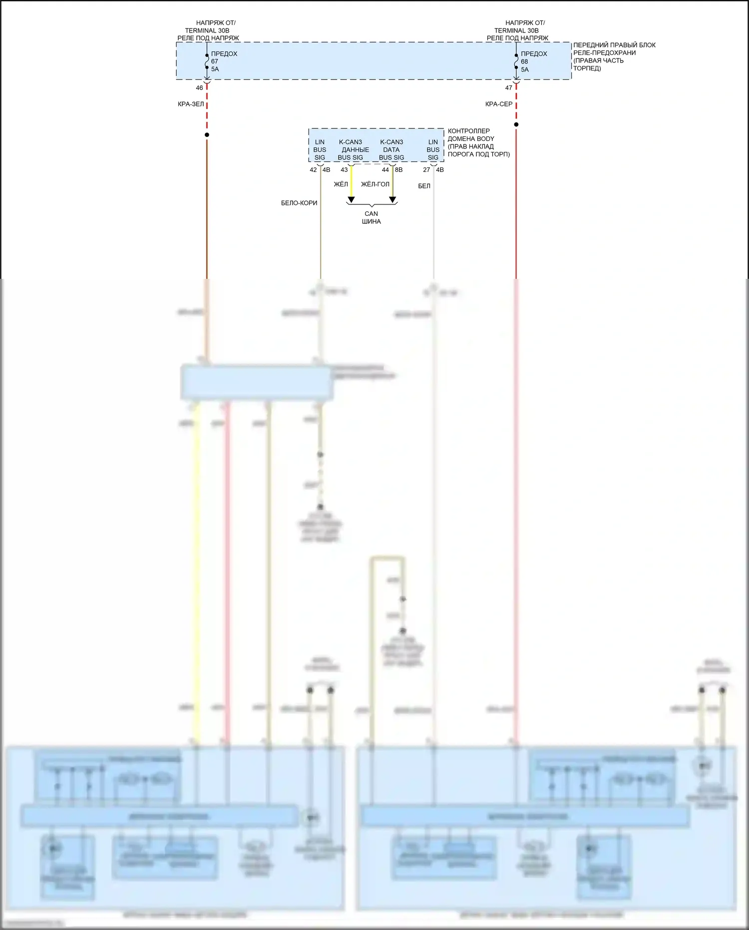 Z4 BMW G29 (2018-2022): Электросхема памяти зеркал, с функцией lin bus 
