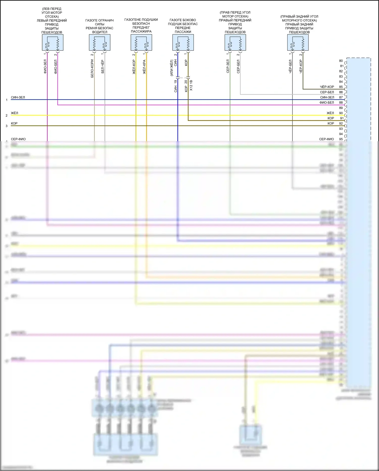 Z4 BMW G29 (2018-2022): Электросхема подушек безопасности (4 из 4) 