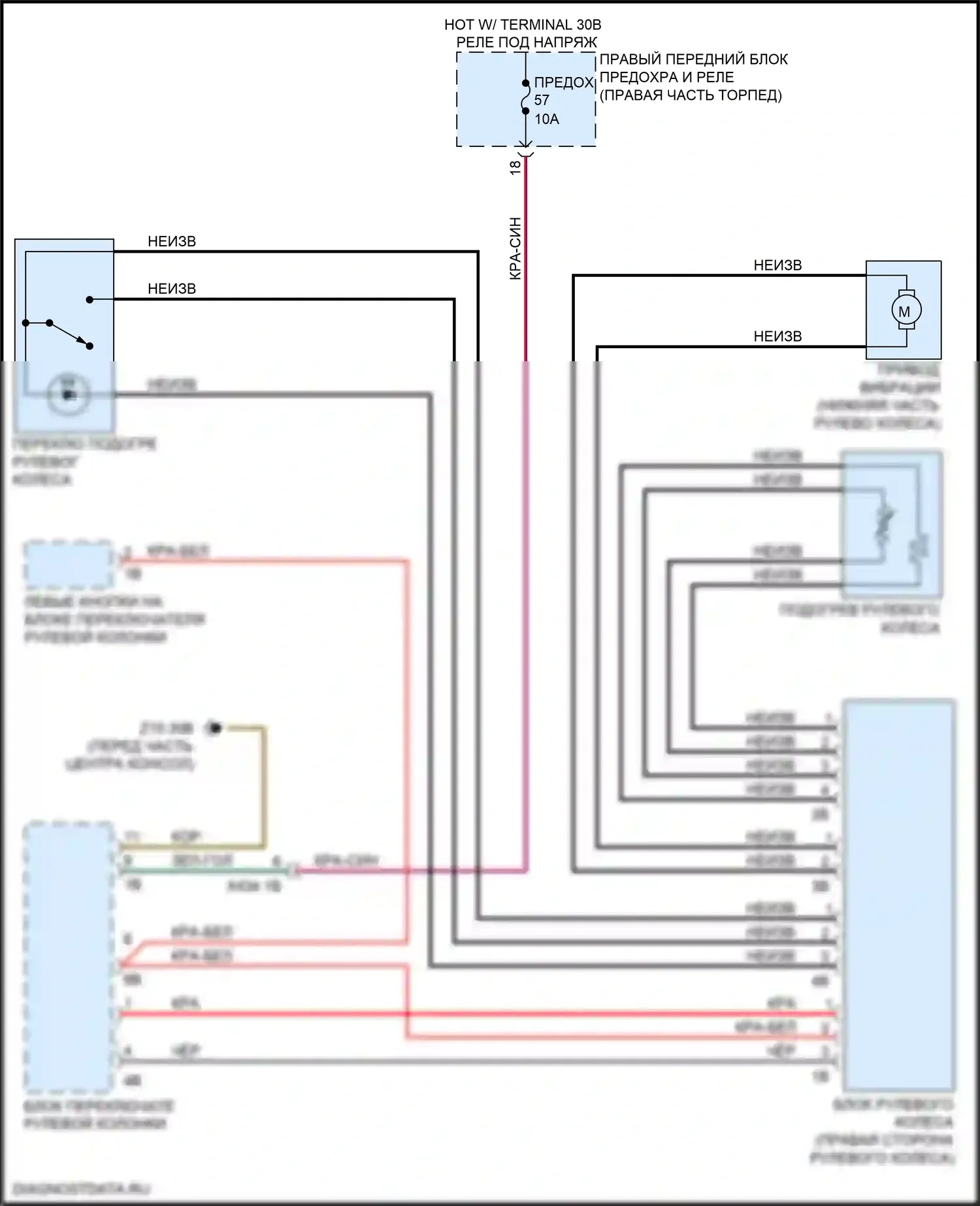 Z4 BMW G29 (2018-2022): Электросхема рулевого колеса с подогревом 
