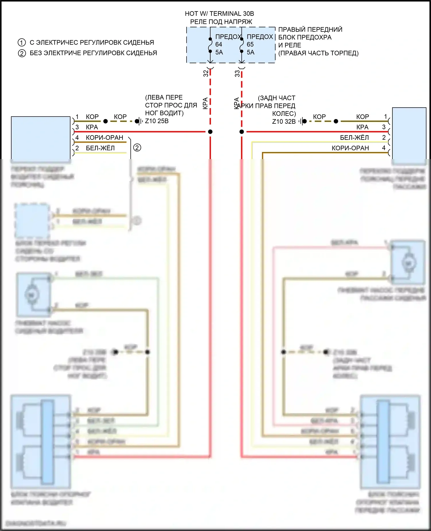 Z4 BMW G29 (2018-2022): Поясничная электросхема 