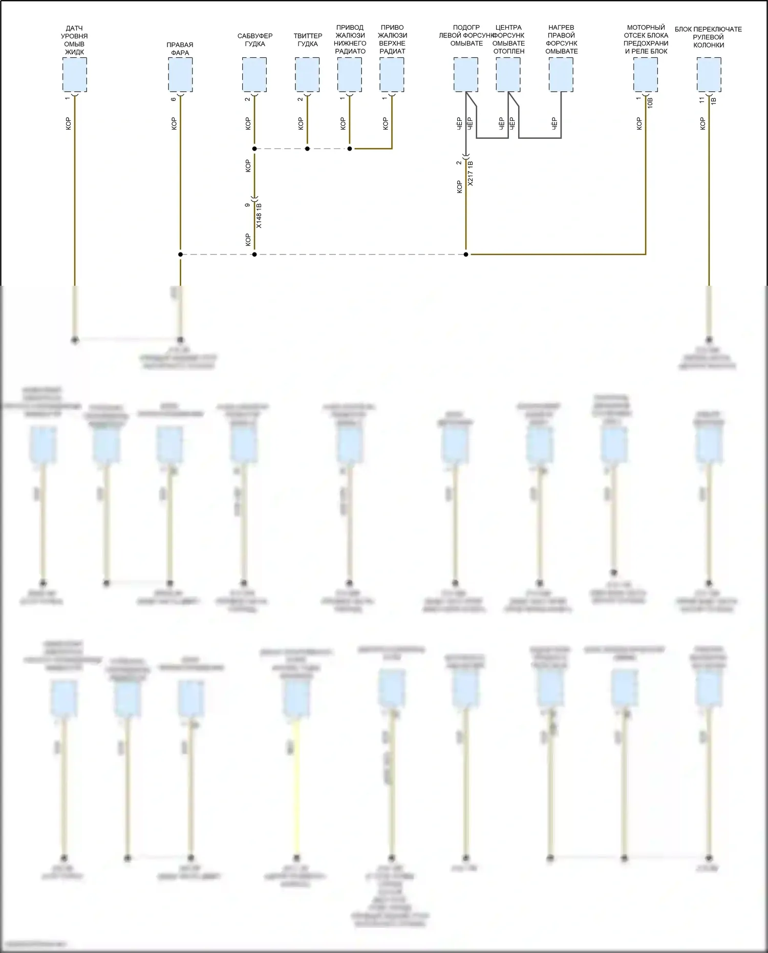 Z4 BMW G29 (2018-2022): Электросхема точек подключения масс (5 из 5) 