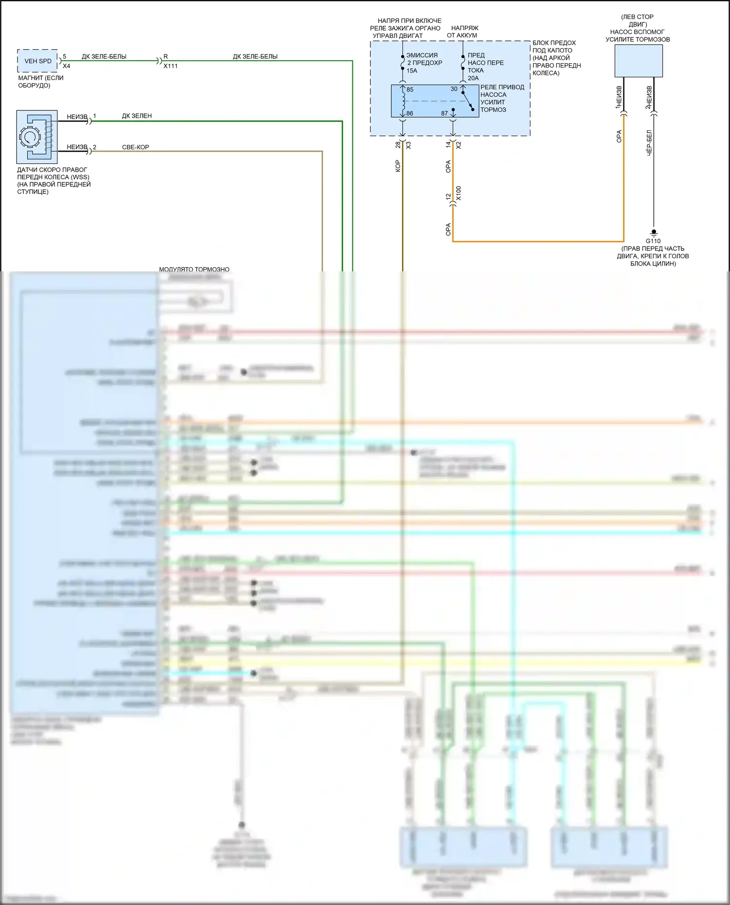 Enclave Buick I рестайлинг (2013-2017): Антиблокировочная система abs электросхема (1 из 2) 