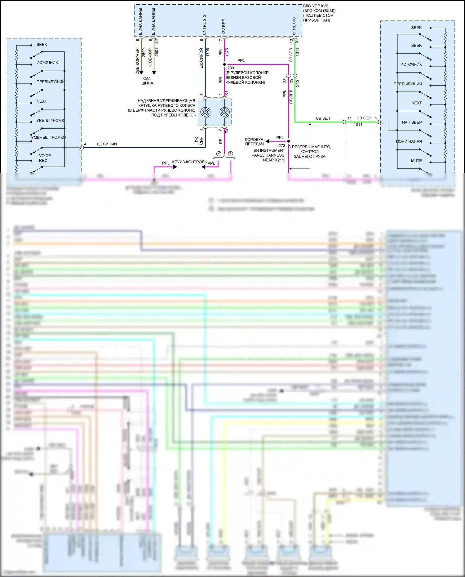 Enclave Buick I рестайлинг (2013-2017): Электросхема магнитолы, премиум (3 из 3) 