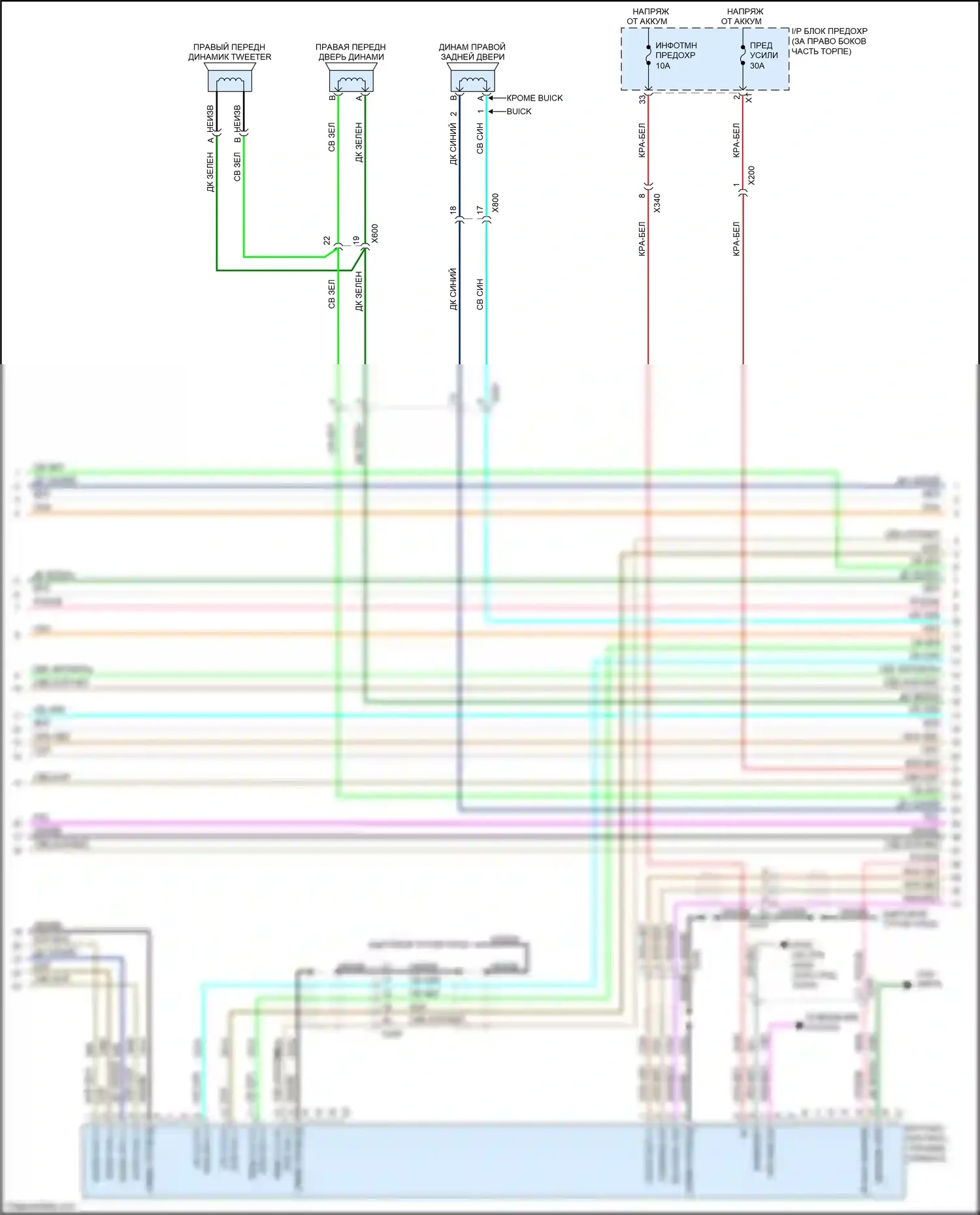Enclave Buick I рестайлинг (2013-2017): Электросхема навигации (2 из 3) 