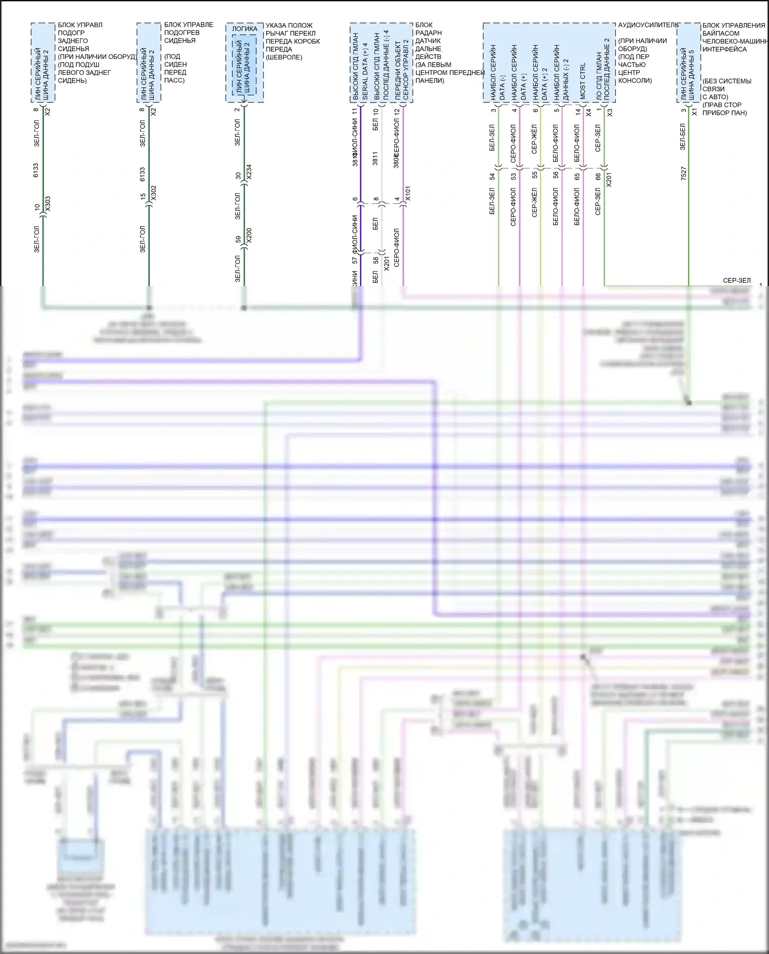 Enclave Buick II (2017-2021): Can шина электросхема (2 из 7) 