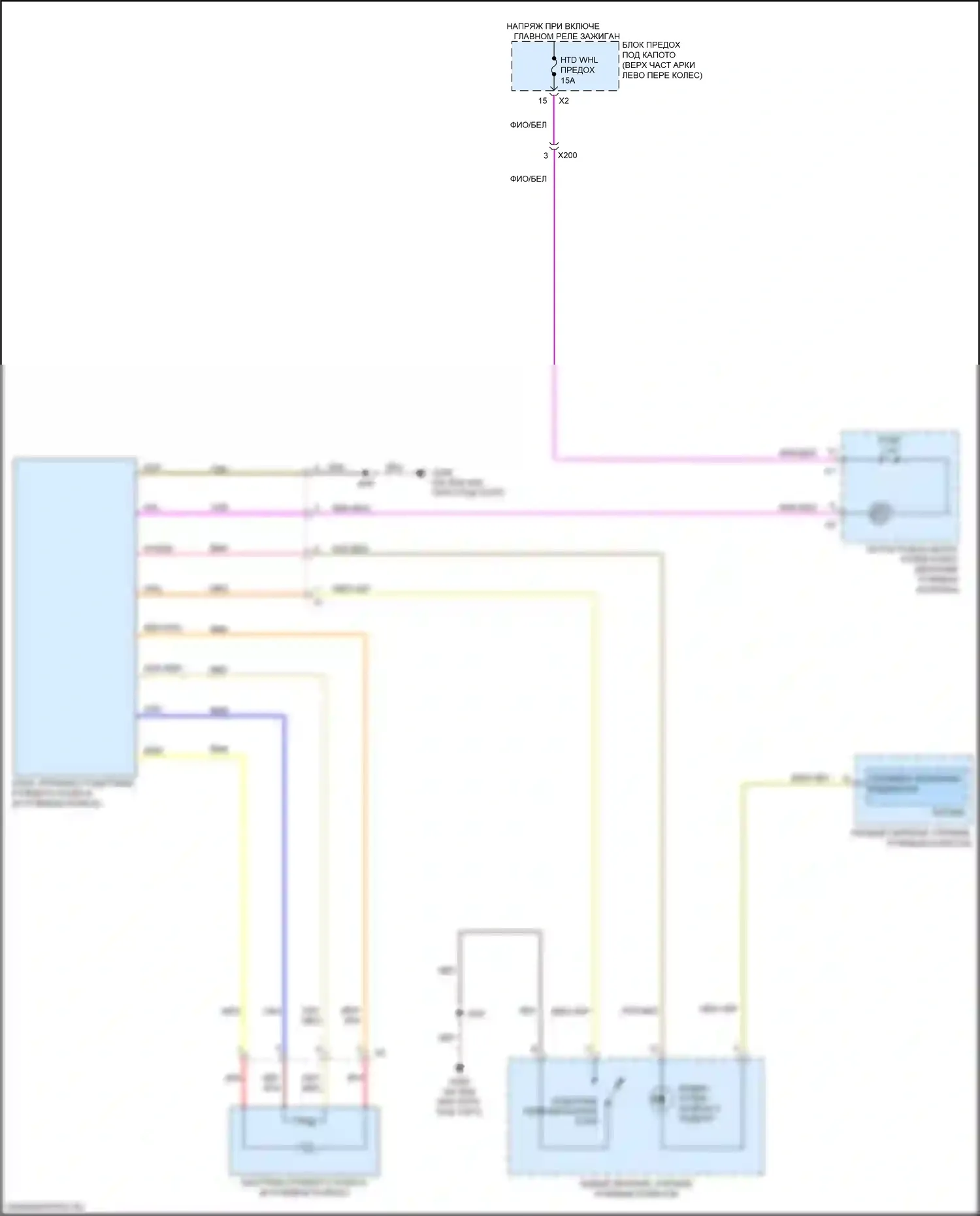 Enclave Buick II (2017-2021): Электросхема рулевого колеса с подогревом 