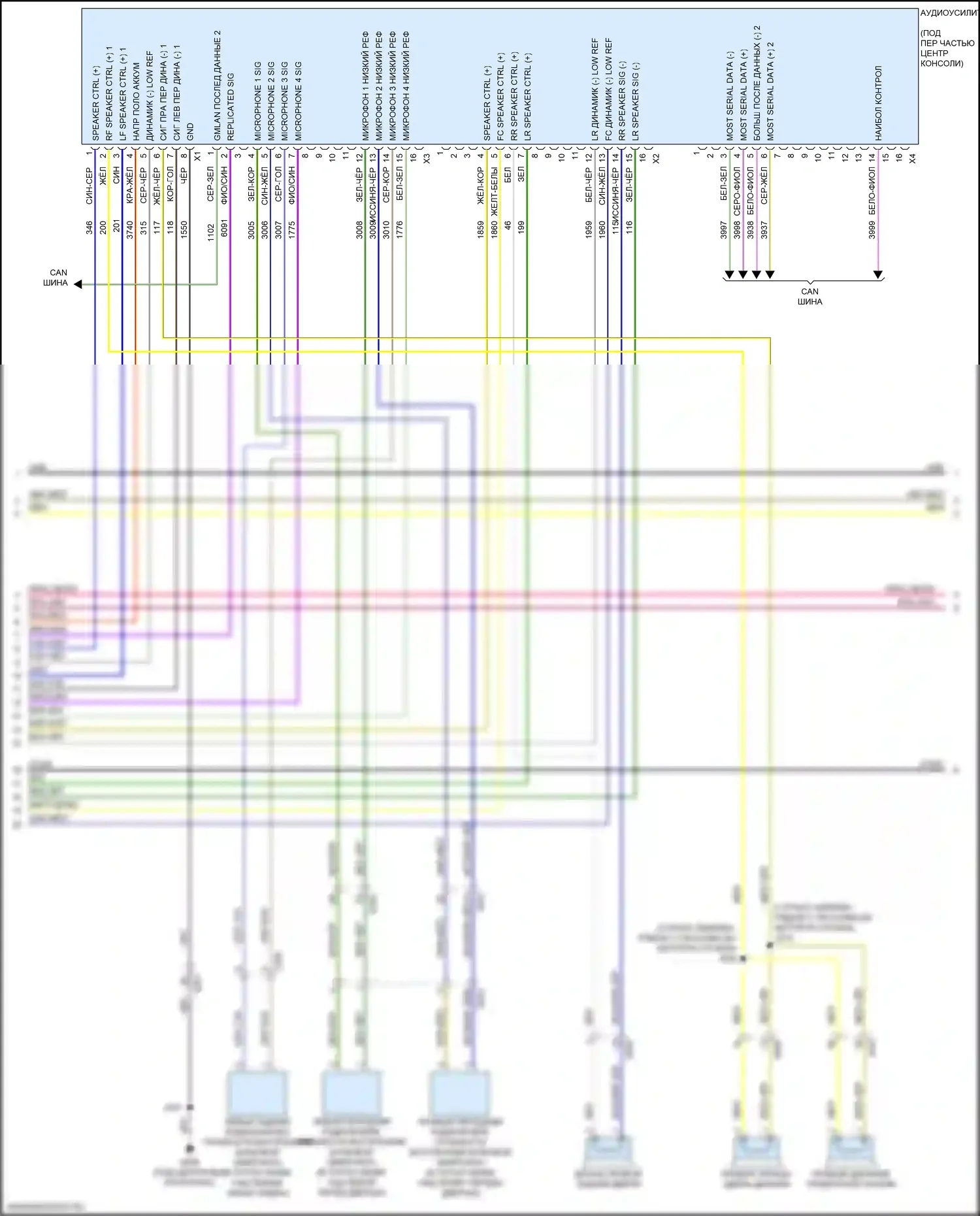 Enclave Buick II (2017-2021): Электросхема навигации, без активных шумов (3 из 5) 