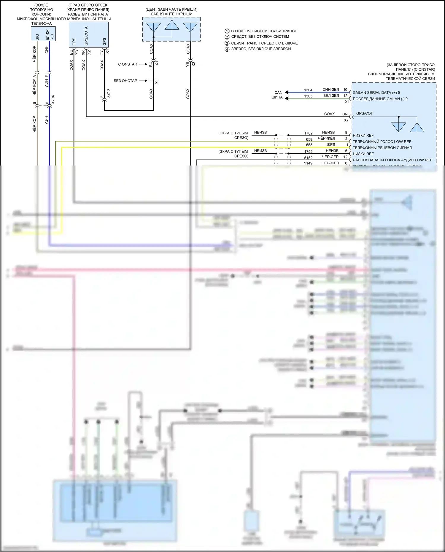 Enclave Buick II (2017-2021): Электросхема навигации, без активных шумов (4 из 5) 