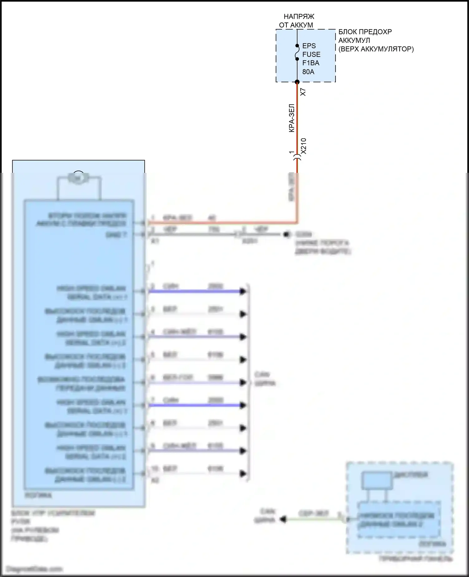 Encore GX Buick I (2019-2024): Электросхема электроусилителя руля 