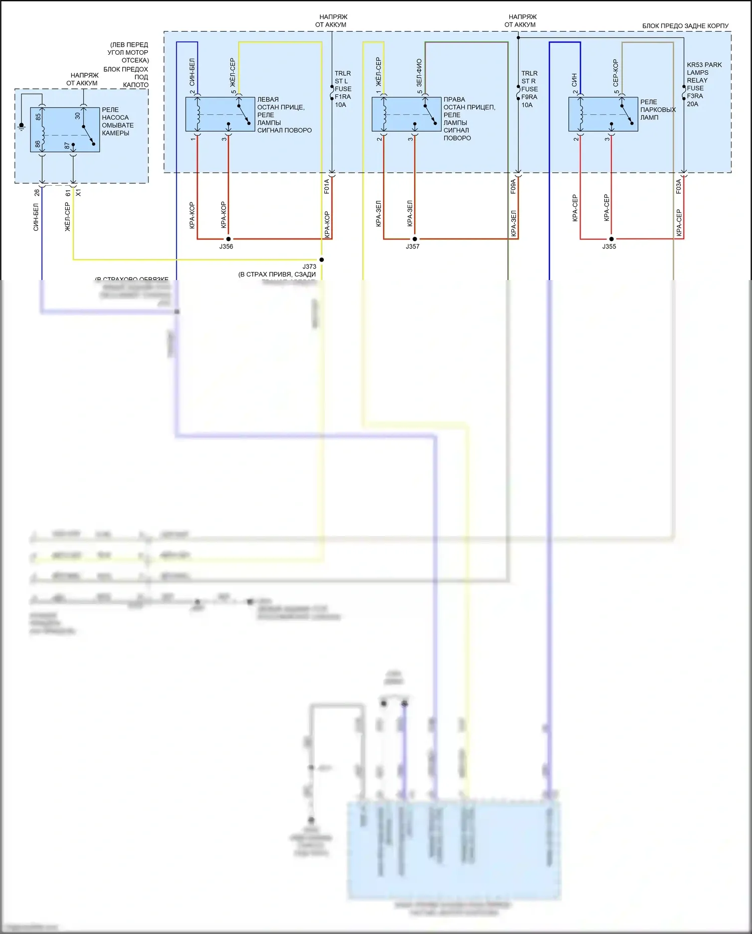 Encore GX Buick I (2019-2024): Электросхема буксировки прицепа 