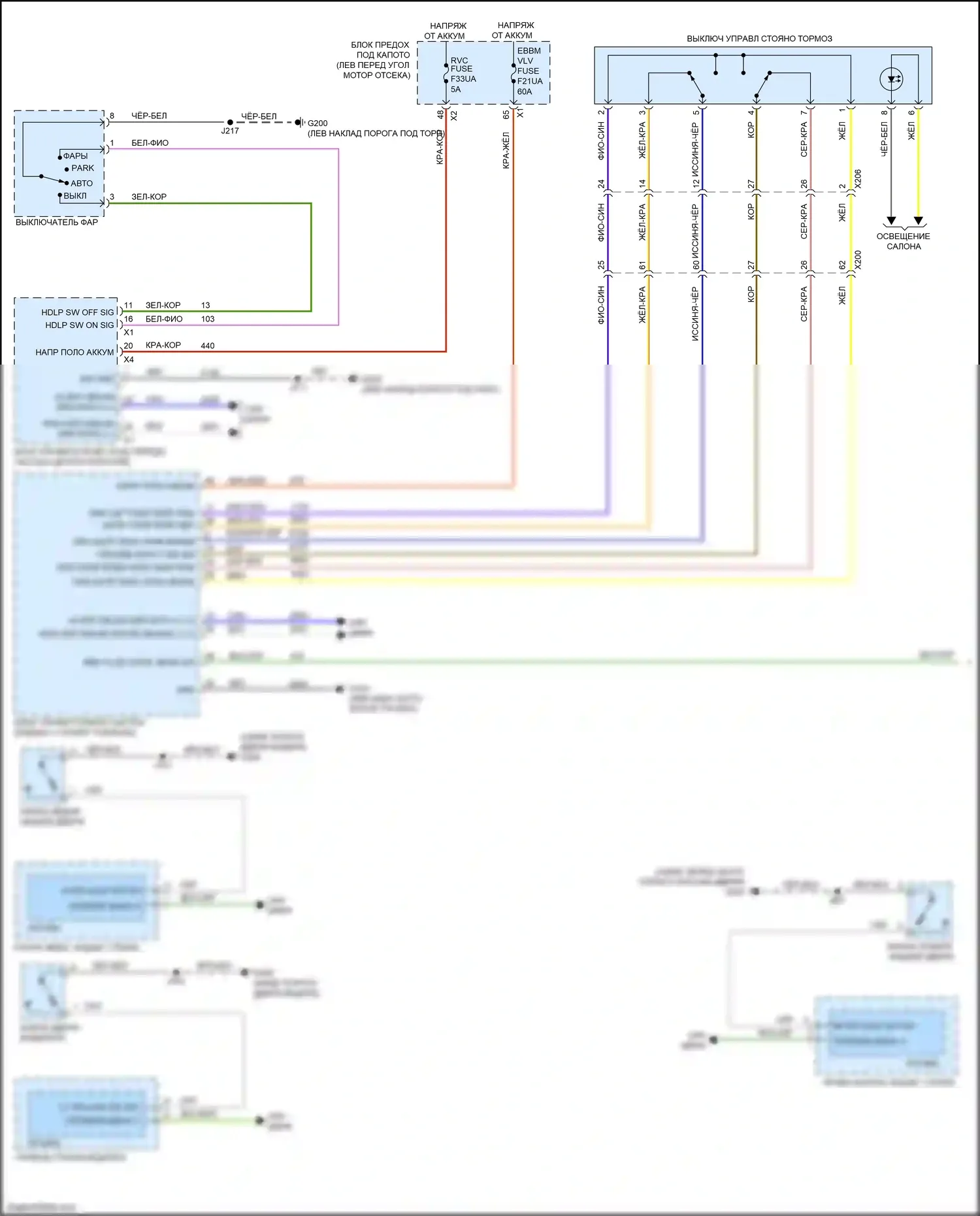 Encore GX Buick I (2019-2024): Электросхема помощников водителя (1 из 2) 