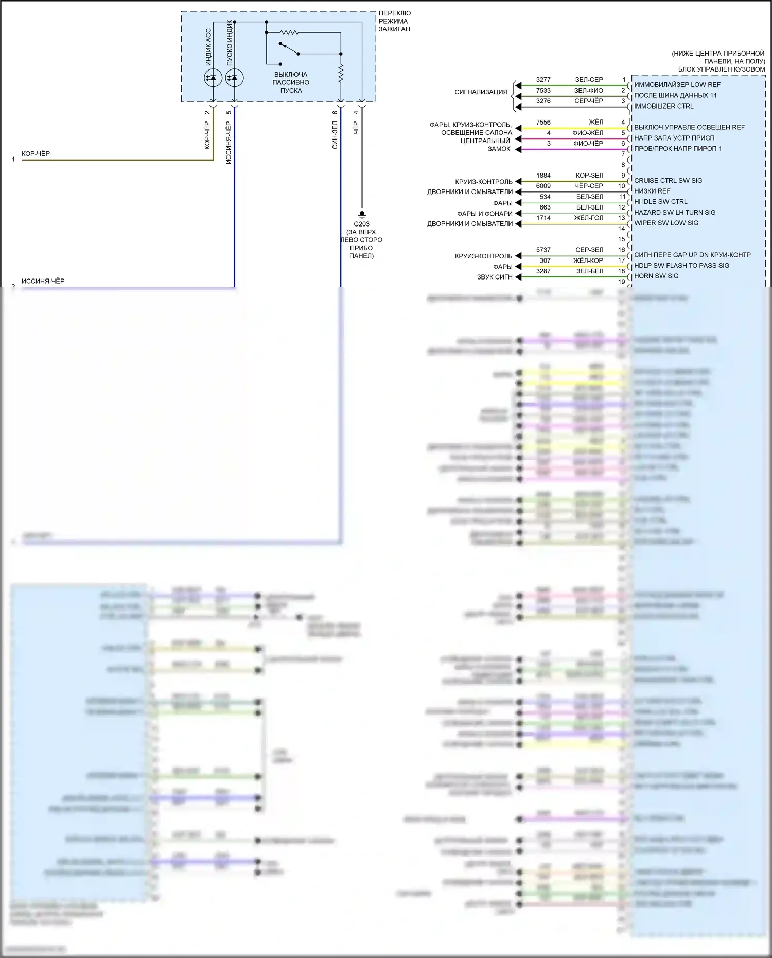 Envision Buick I (2016-2018): Электросхема блоков управления кузовом (2 из 2) 