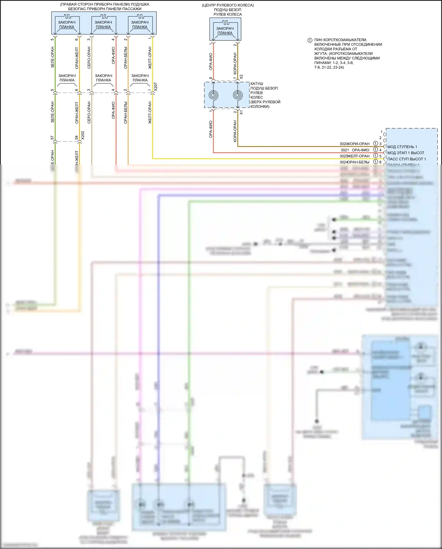 Envision Buick I (2016-2018): Электросхема подушек безопасности (3 из 3) 
